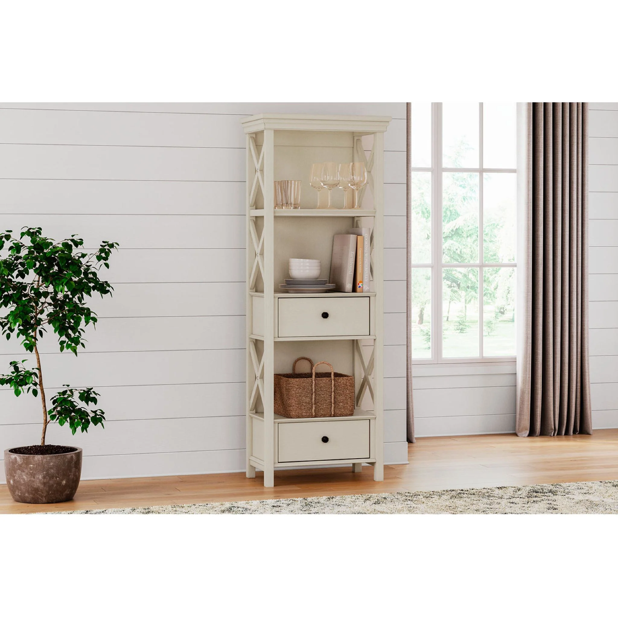 Bolanburg Display Cabinet - Antique White - (D647-76) - Image 25