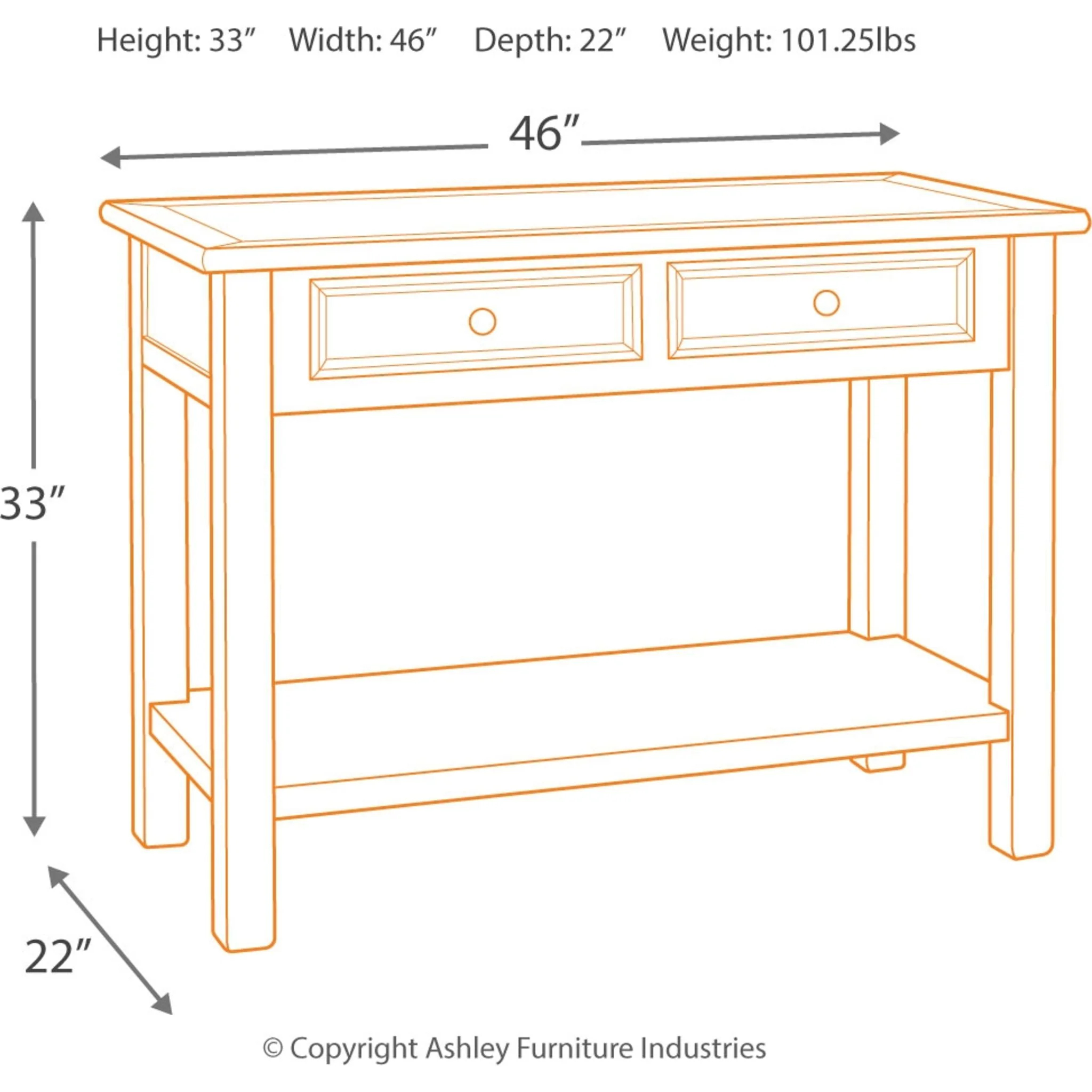 Bolanburg Sofa Table - Two-tone - Image 4