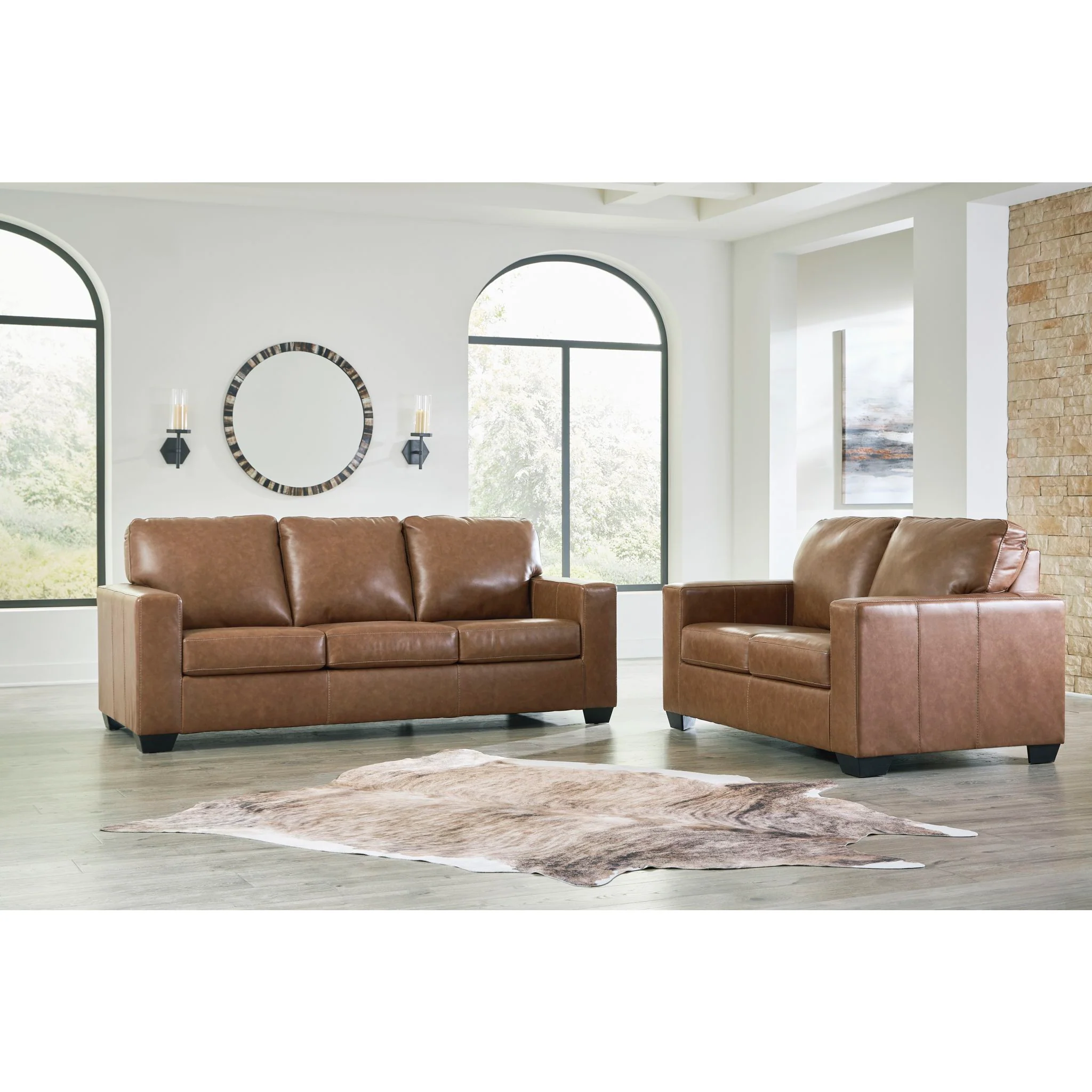Bolsena Loveseat - Caramel - Image 3