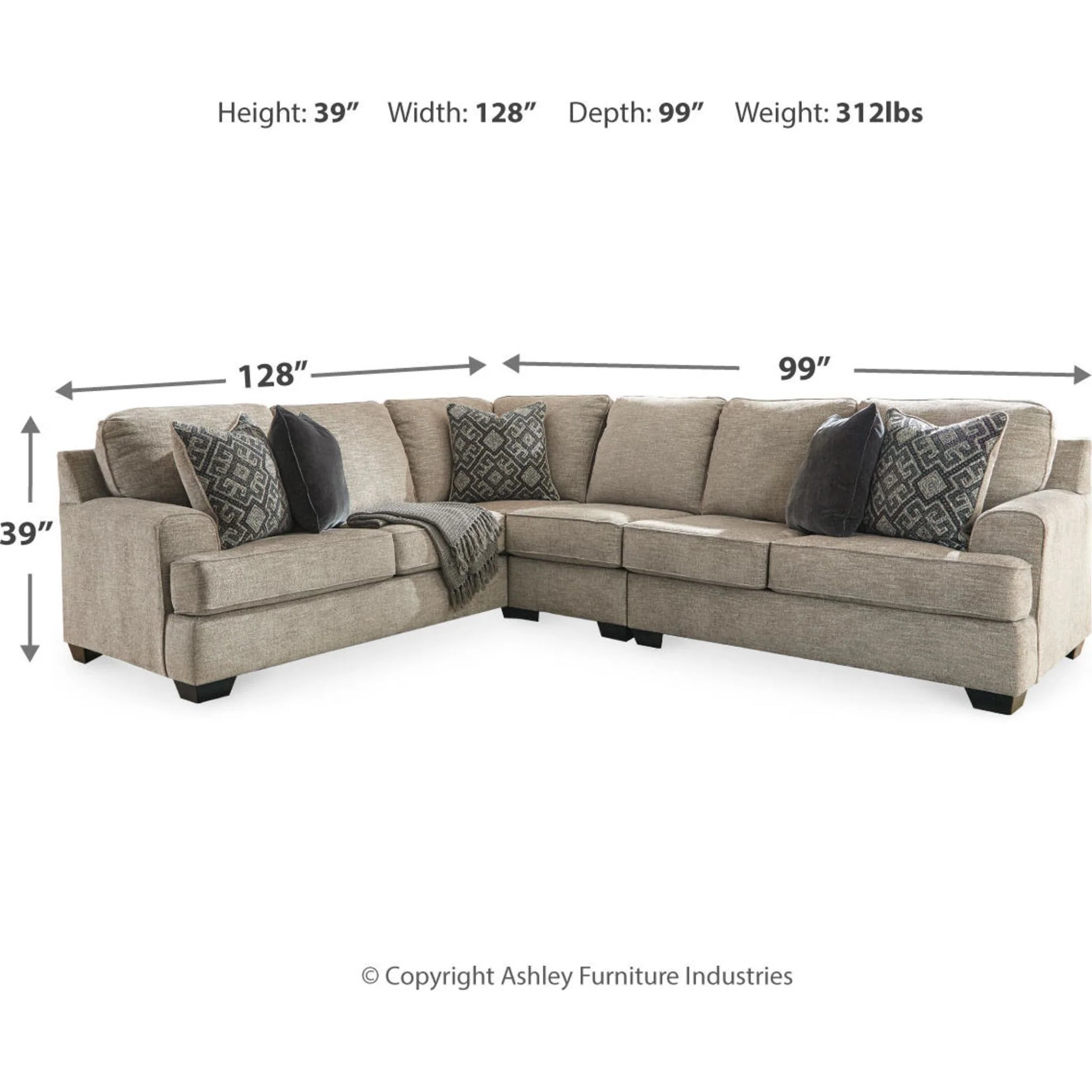 Bovarian 3 Piece Sectional - Image 60