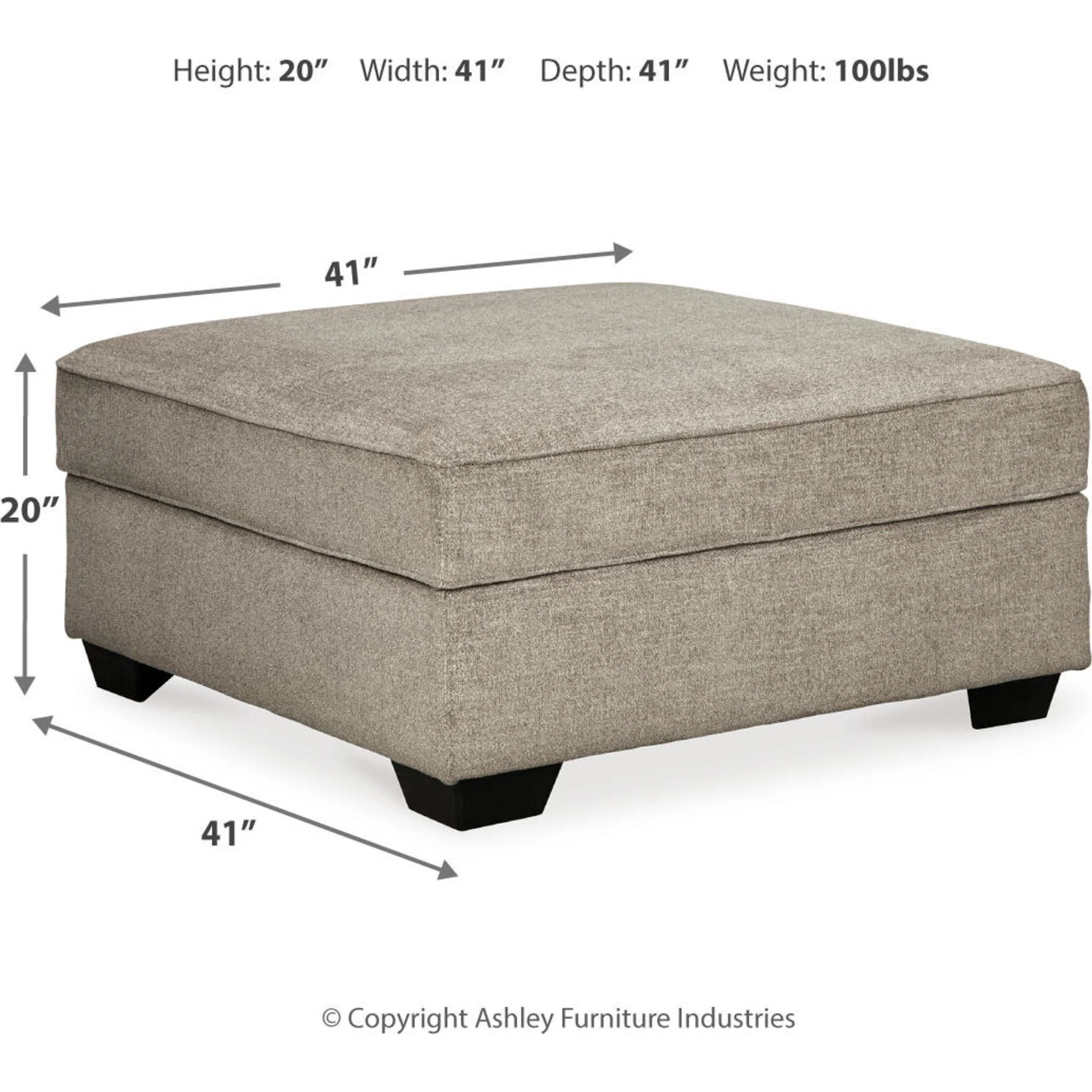 Bovarian Storage Ottoman - Stone - Image 7