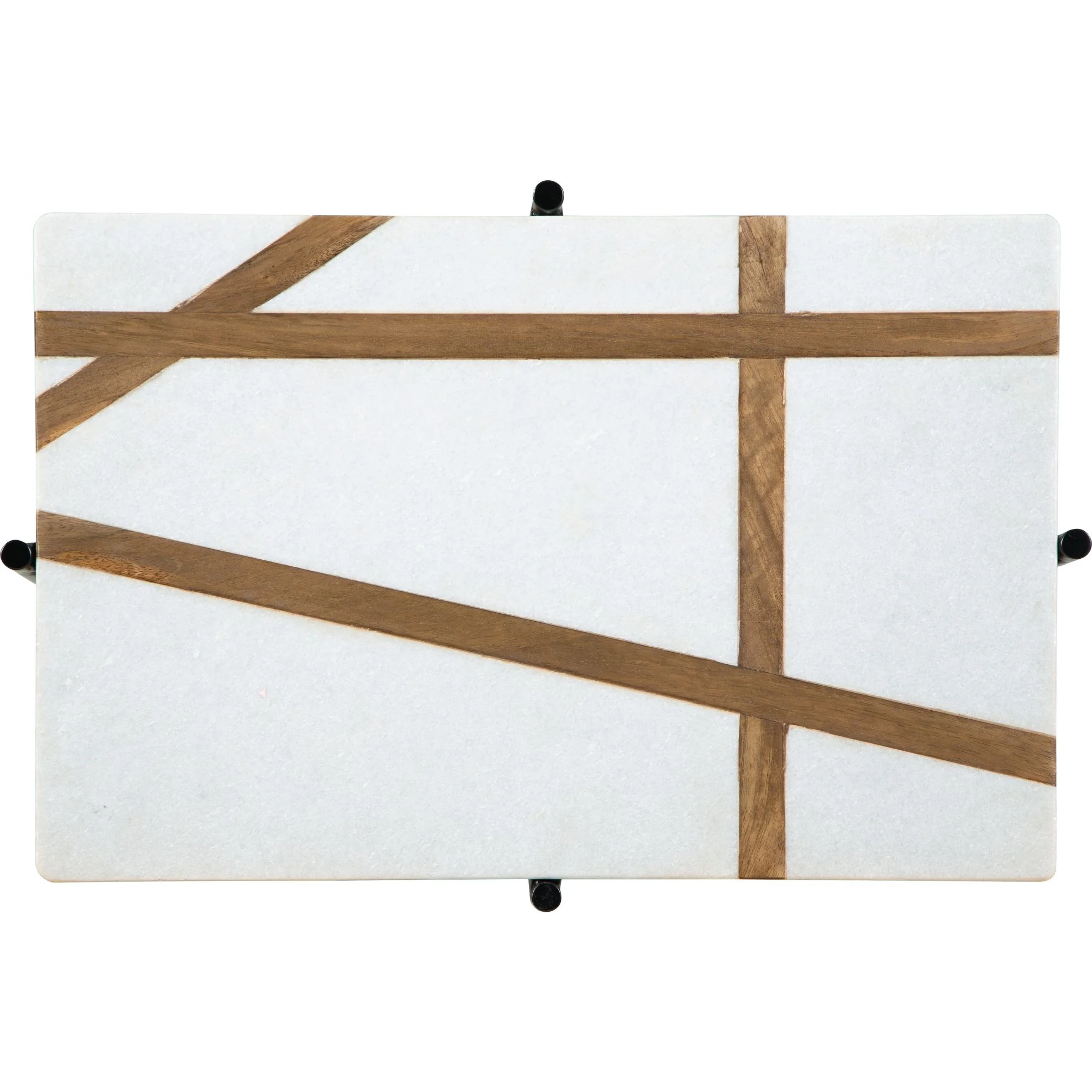 Braxmore Accent Table - White/Light Brown - Image 4