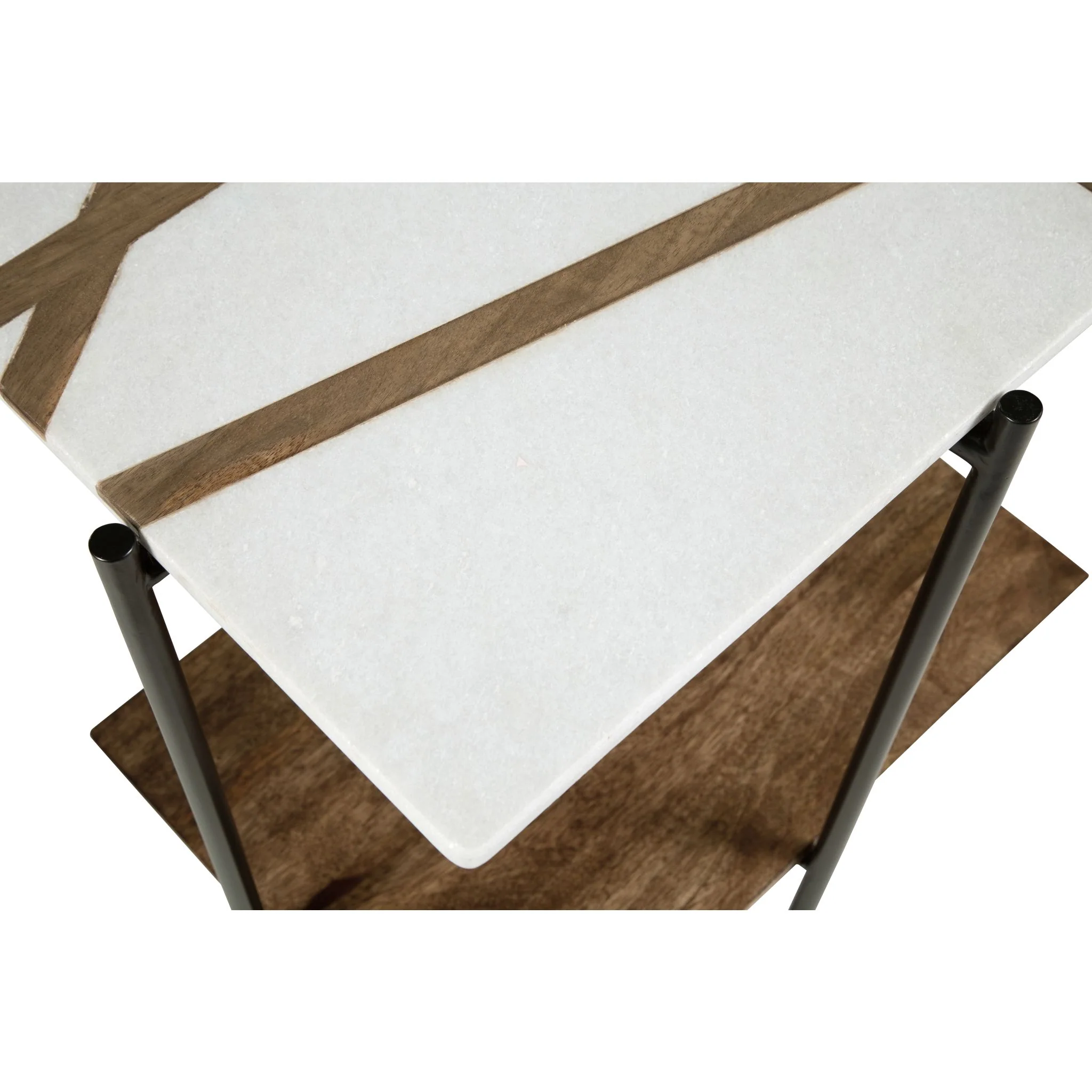 Braxmore Accent Table - White/Light Brown - Image 5