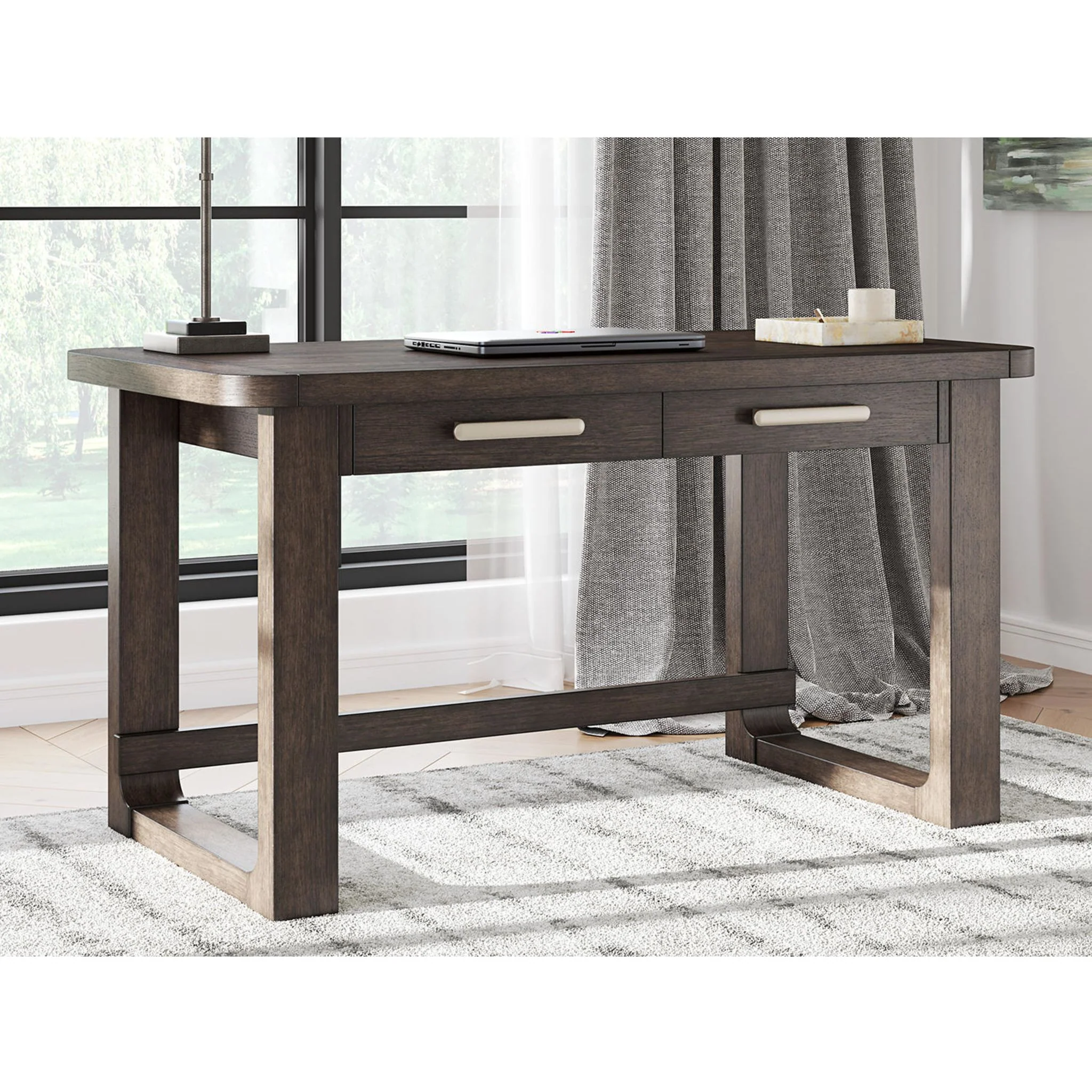 Breckington Desk - Dark Brown - Image 2