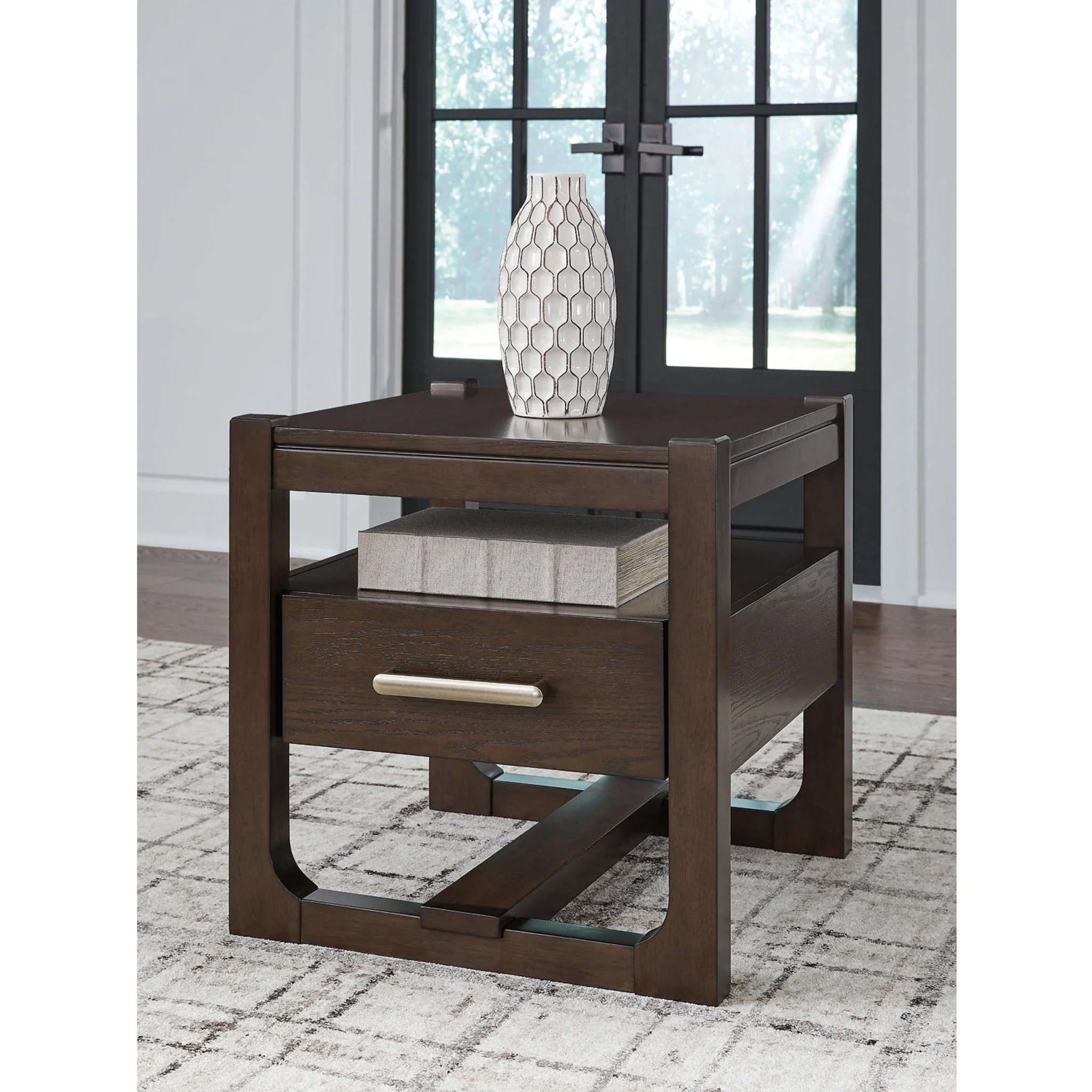 Breckington End Table - Dark Brown - Image 4