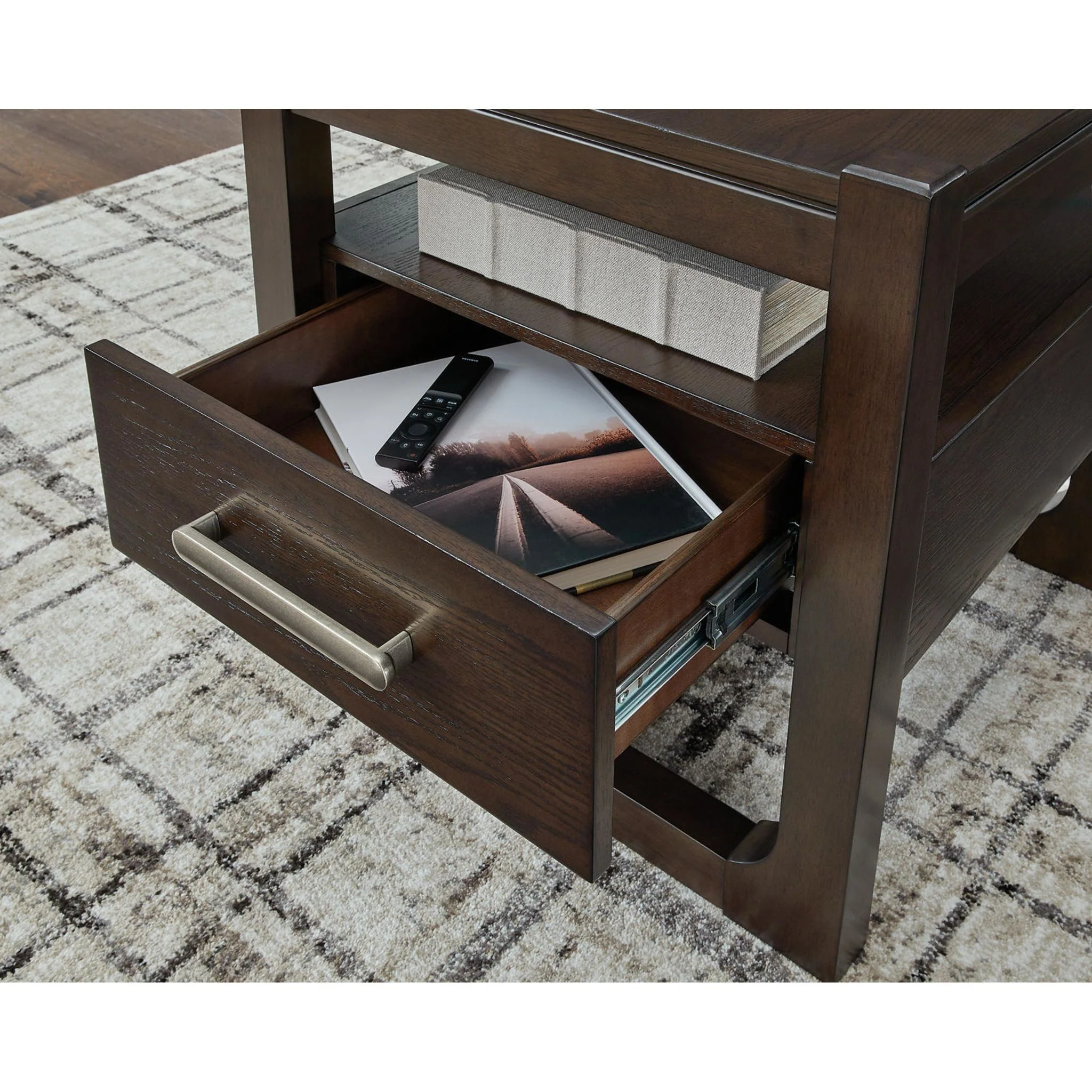 Breckington End Table - Dark Brown - Image 9