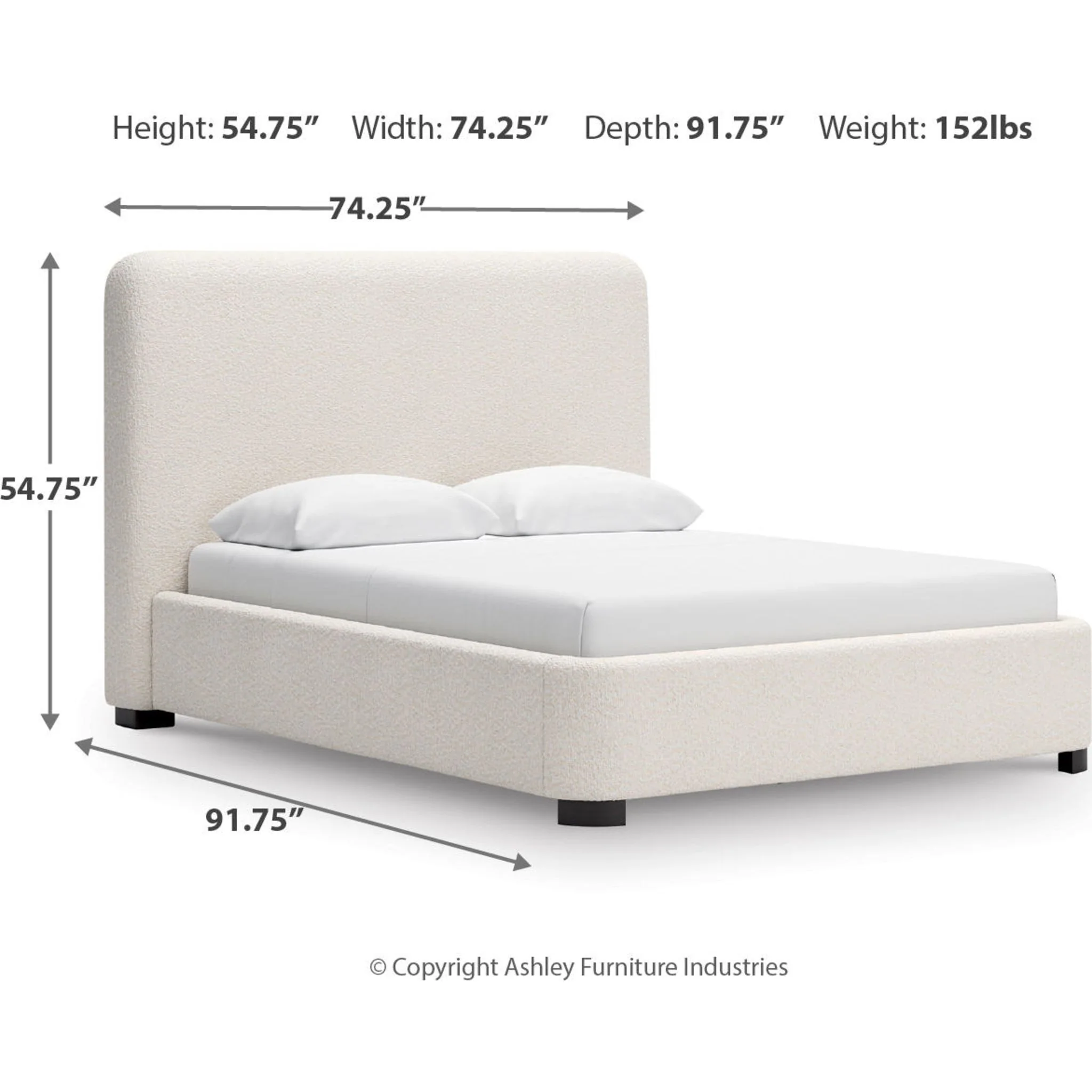 Brintstreet Queen Upholstered Bed - Beige - Image 3