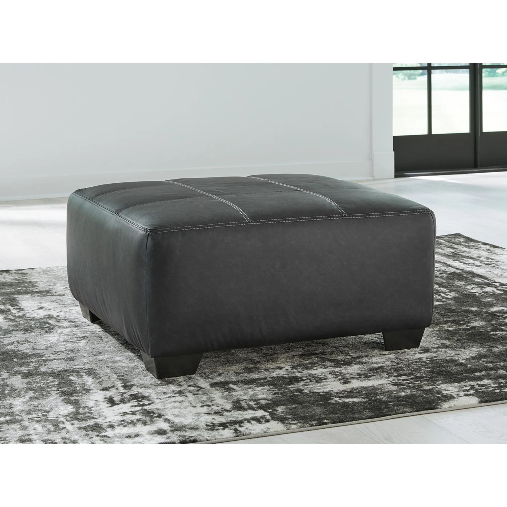 Brixley Pier Oversized Accent Ottoman - Graphite - Image 2