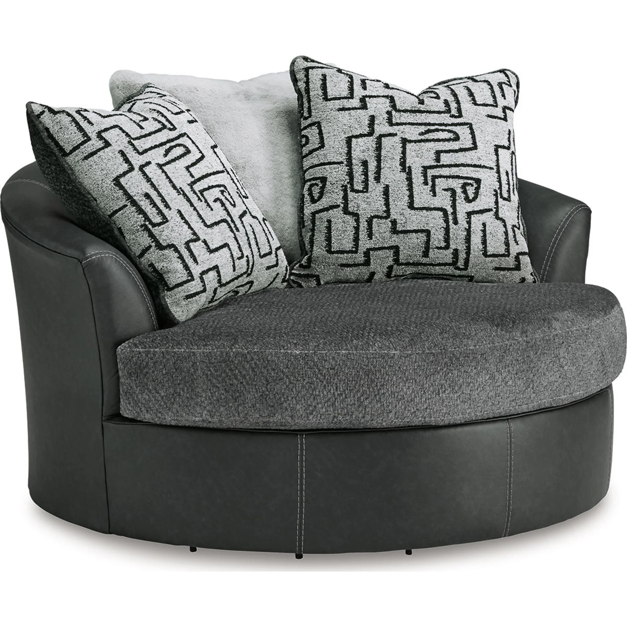 Brixley Pier Swivel Chair - Graphite - Image 4