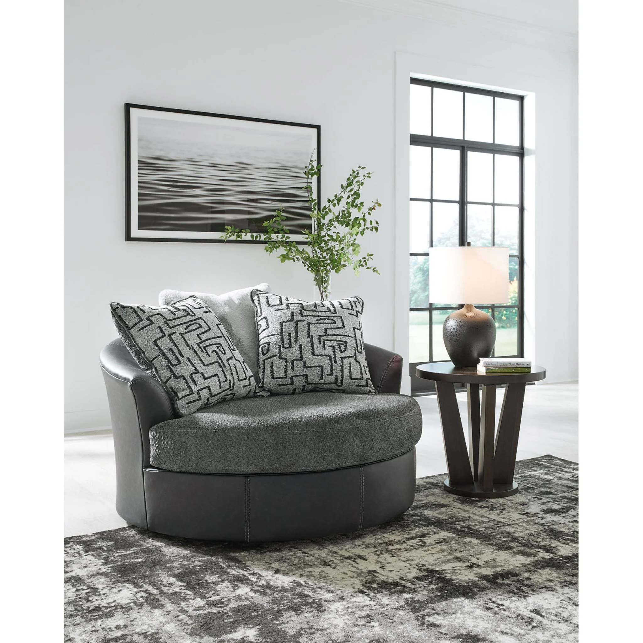 Brixley Pier Swivel Chair - Graphite - Image 8