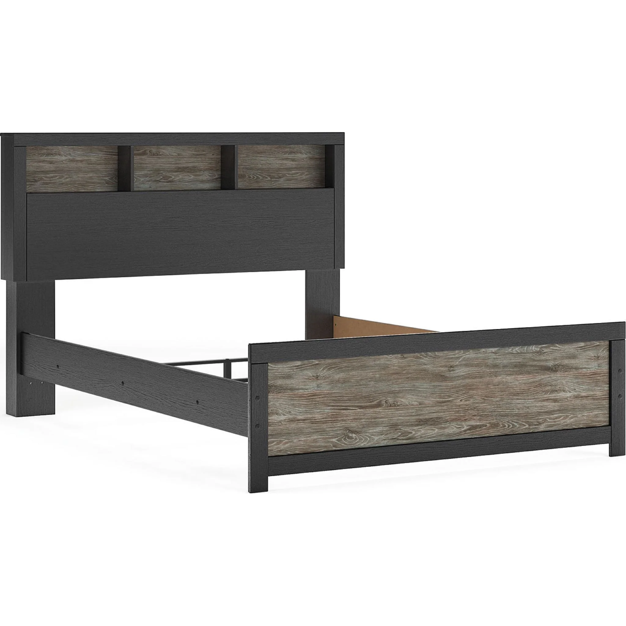 Broachmyn Queen Bookcase Bed - Black/Gray - Image 3