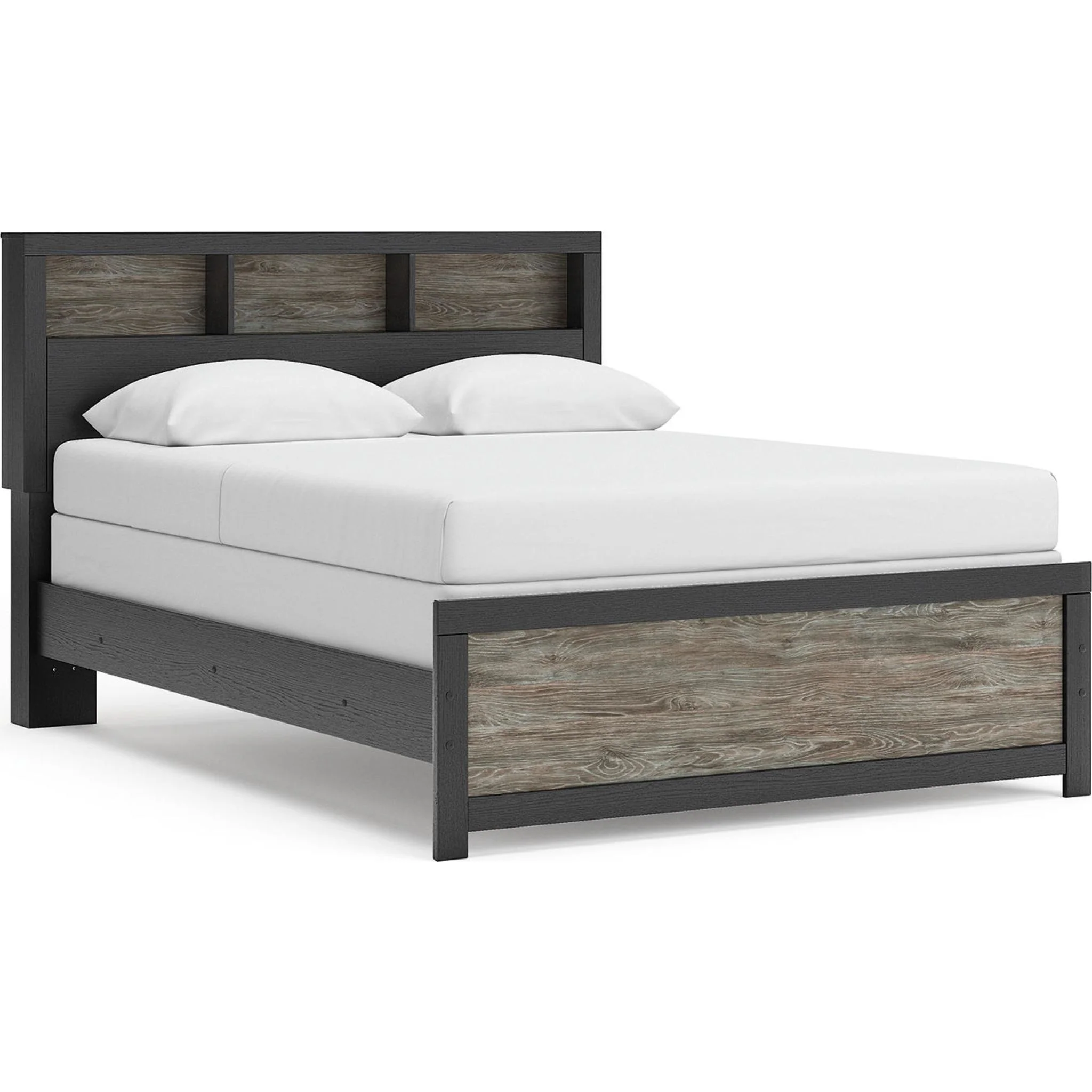 Broachmyn Queen Bookcase Bed - Black/Gray - Image 4