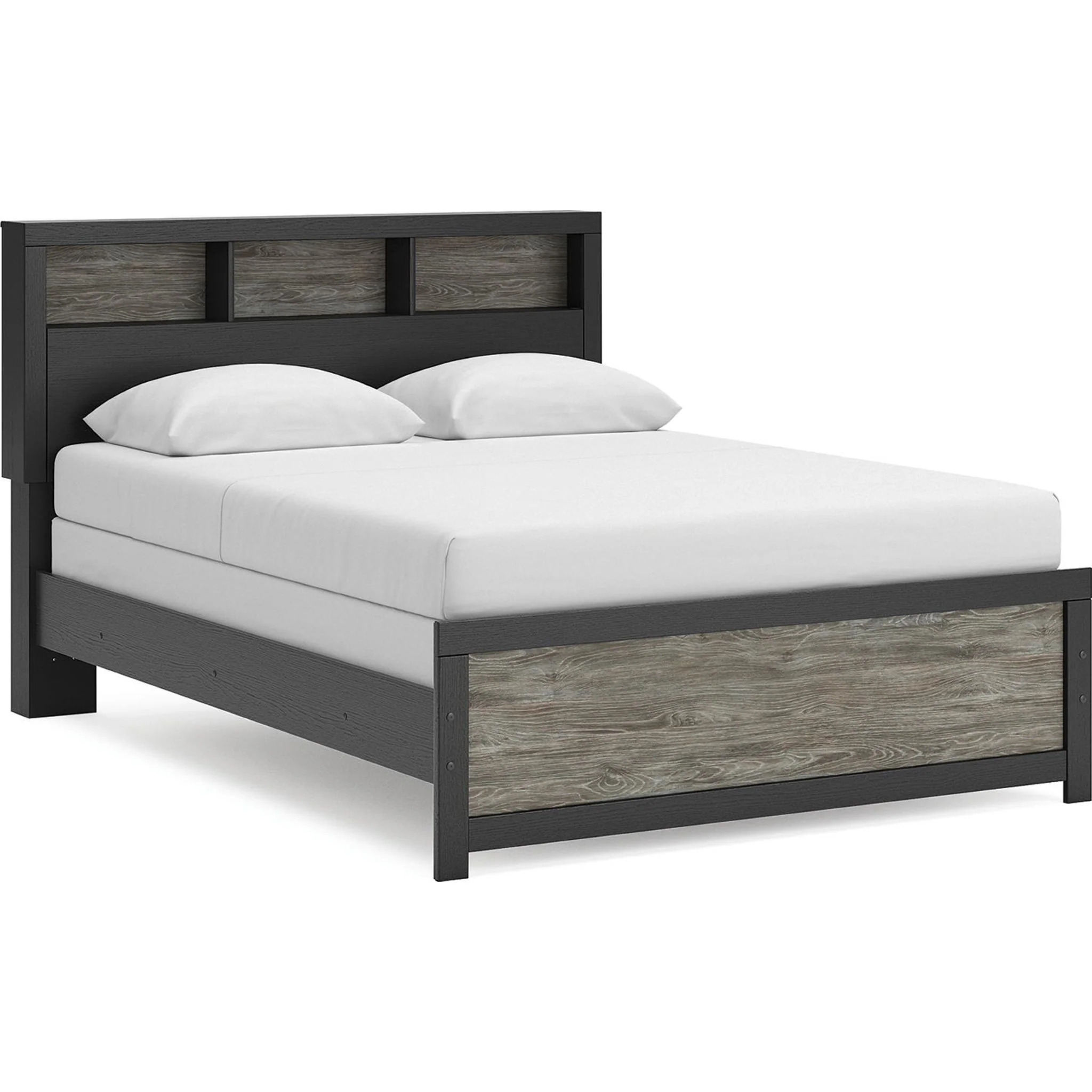 Broachmyn Queen Bookcase Bed - Black/Gray - Image 3