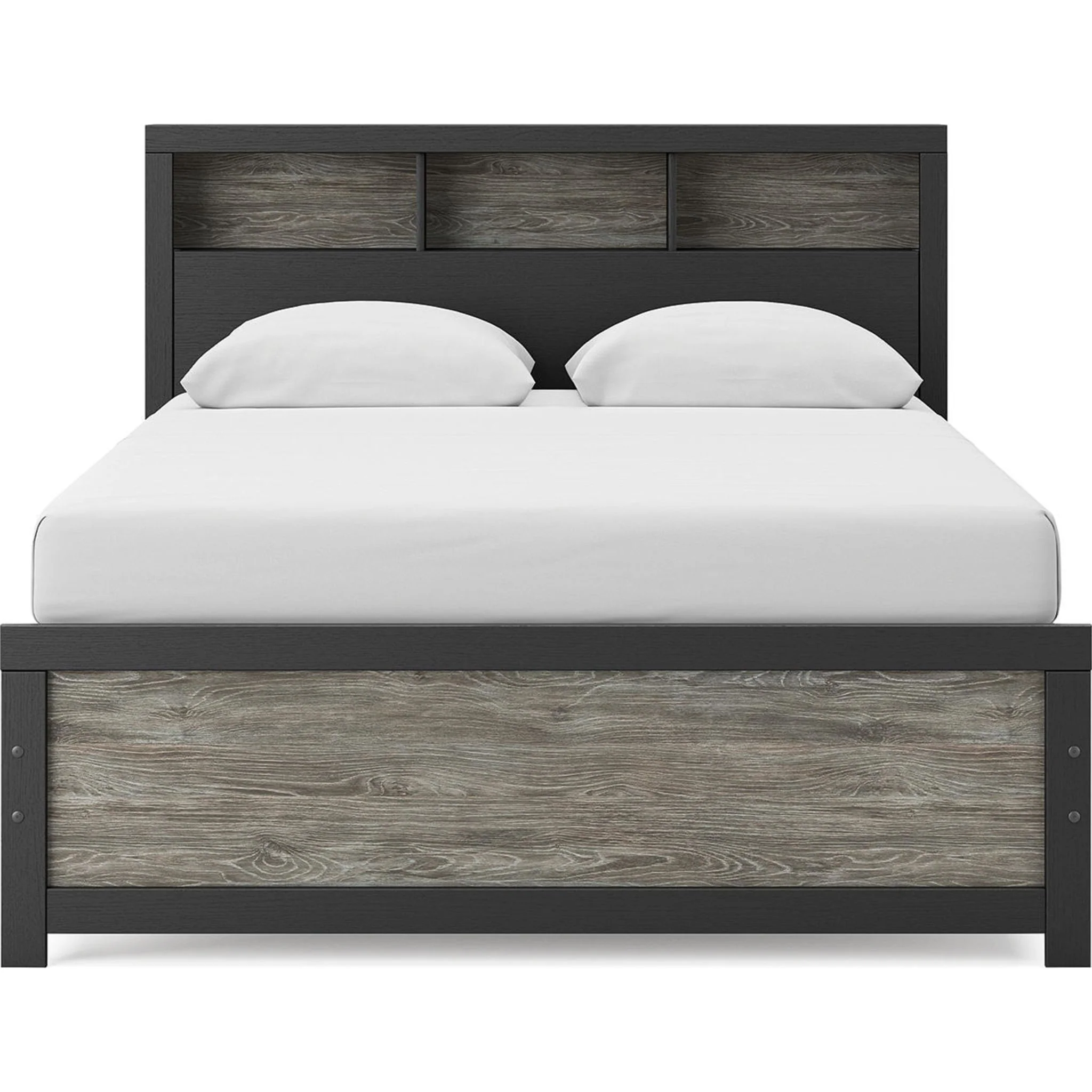 Broachmyn Queen Bookcase Bed - Black/Gray - Image 5