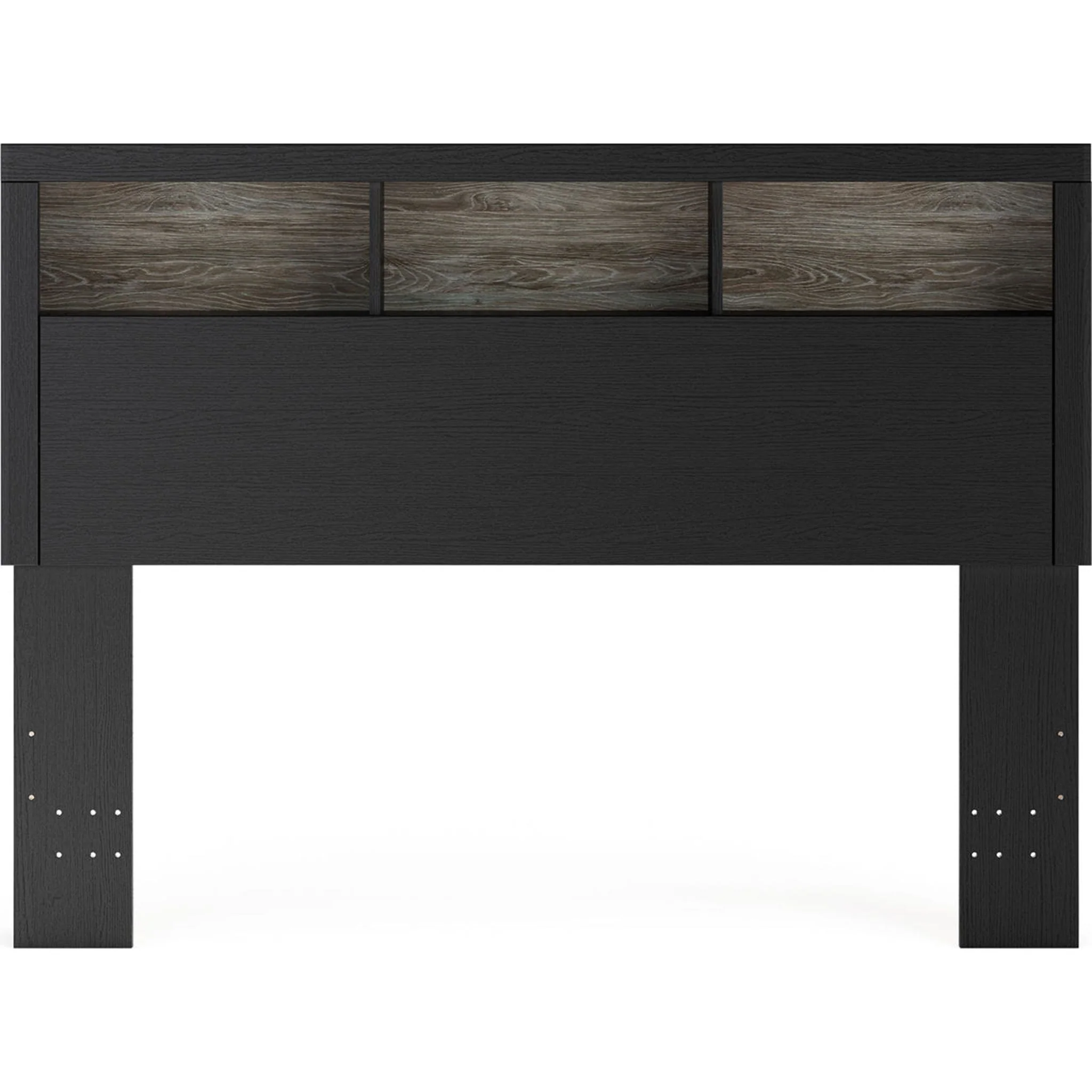 Broachmyn Queen Bookcase Headboard - Black/Gray - Image 2
