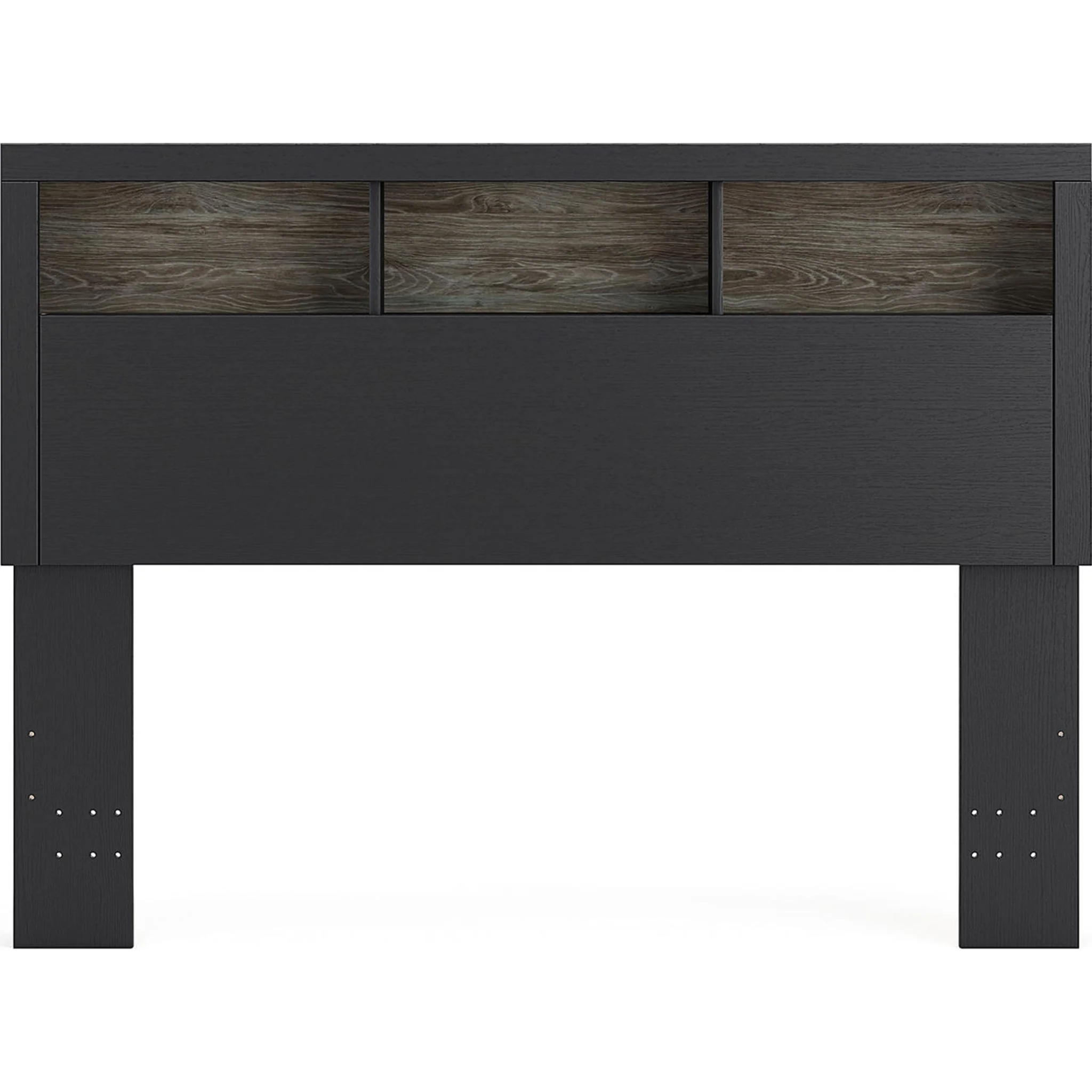 Broachmyn Queen Bookcase Headboard - Black/Gray - Image 2