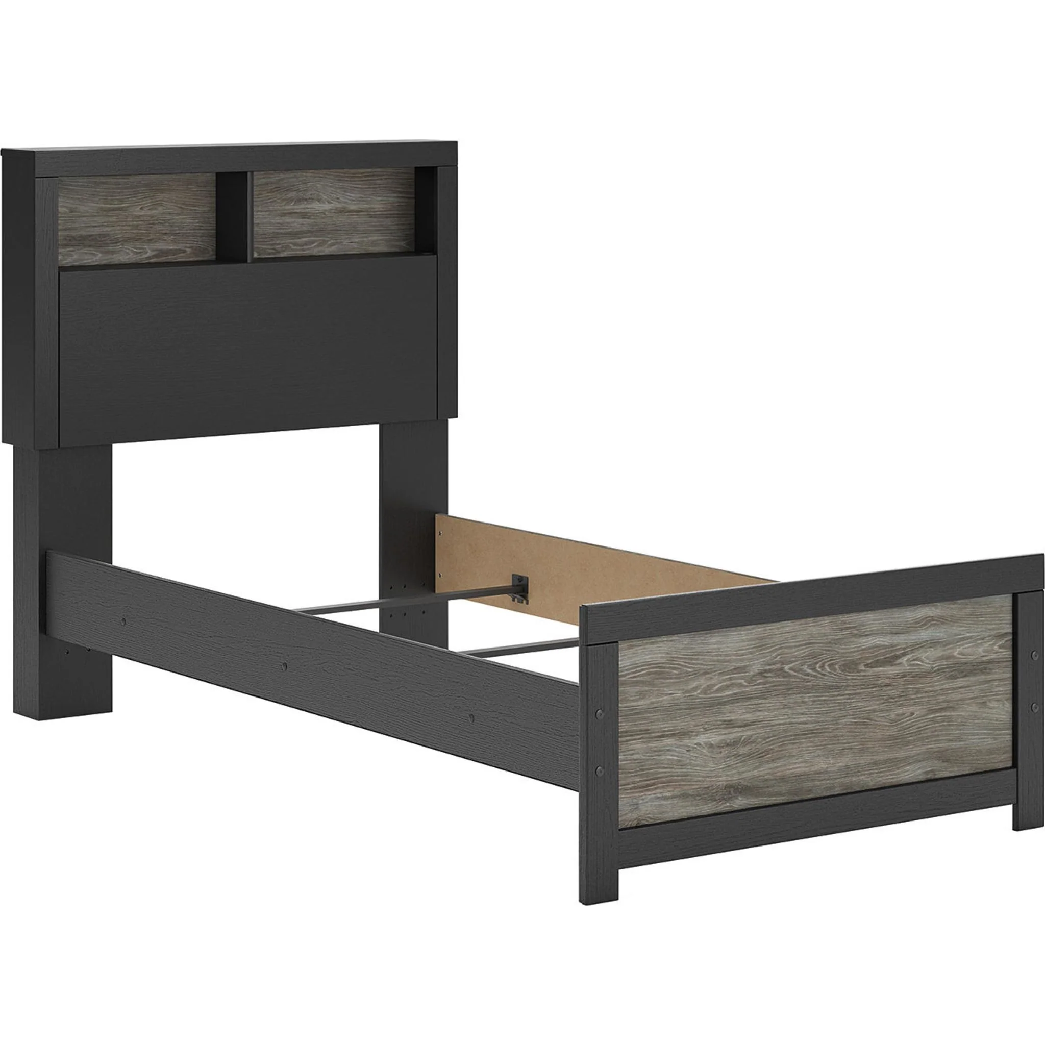 Broachmyn Twin Bookcase Bed - Black/Gray - Image 2