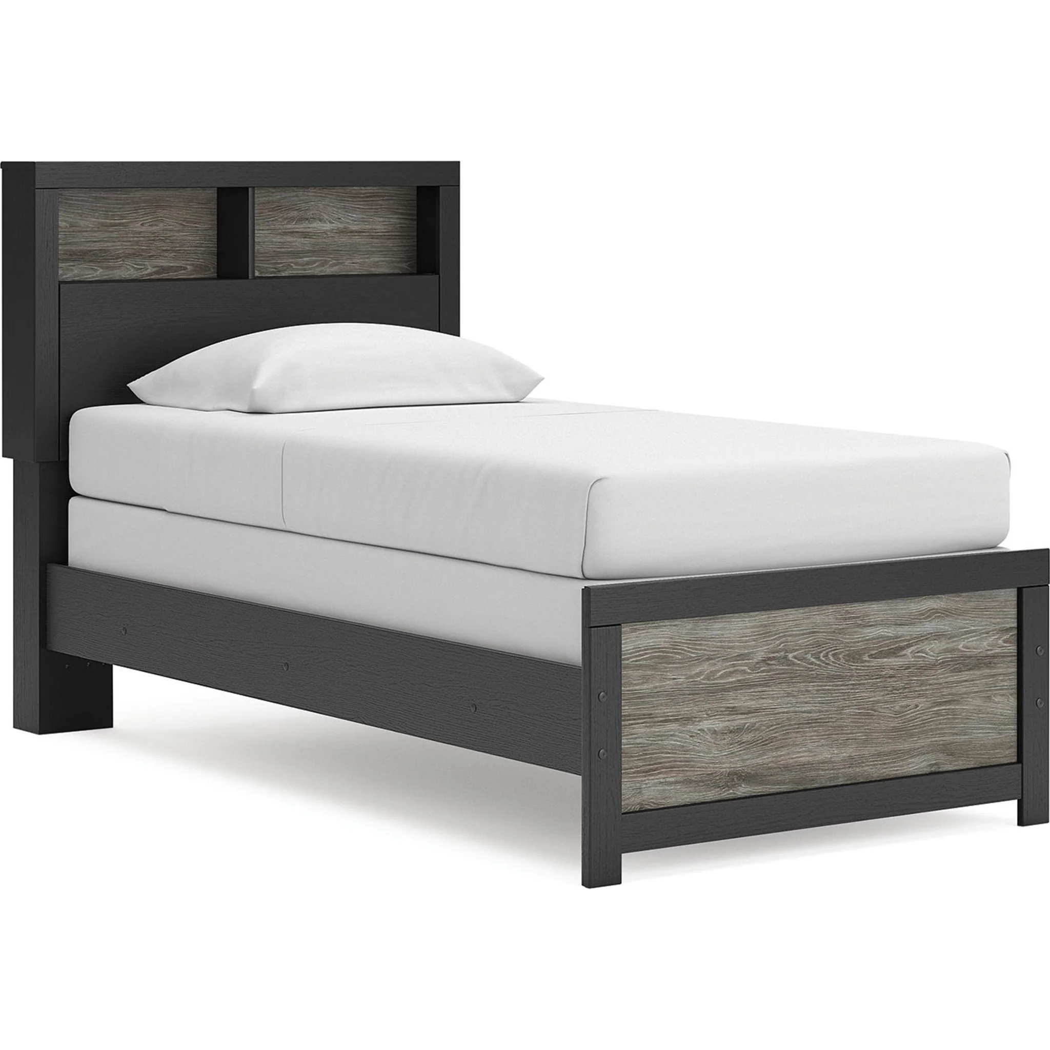 Broachmyn Twin Bookcase Bed - Black/Gray - Image 3