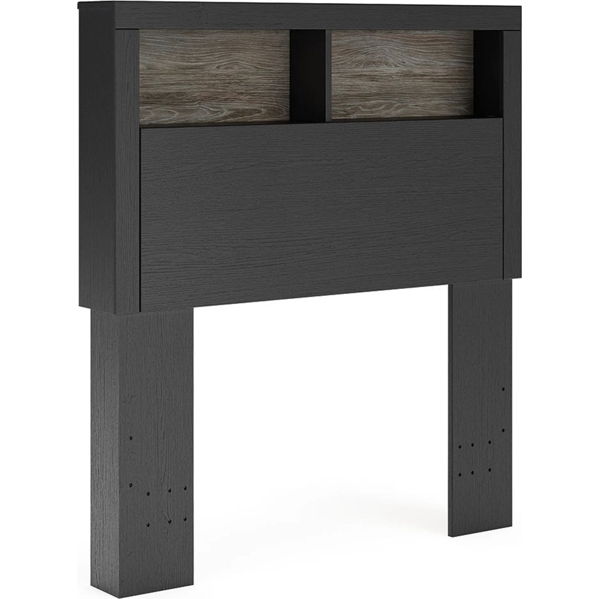 Broachmyn Twin Bookcase Headboard - Black/Gray - Image 2