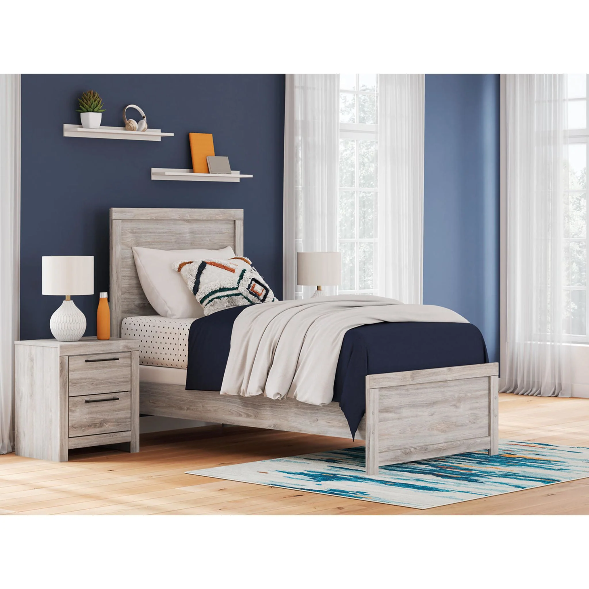 Broachmyn Twin Panel Bed - Gray - Image 9