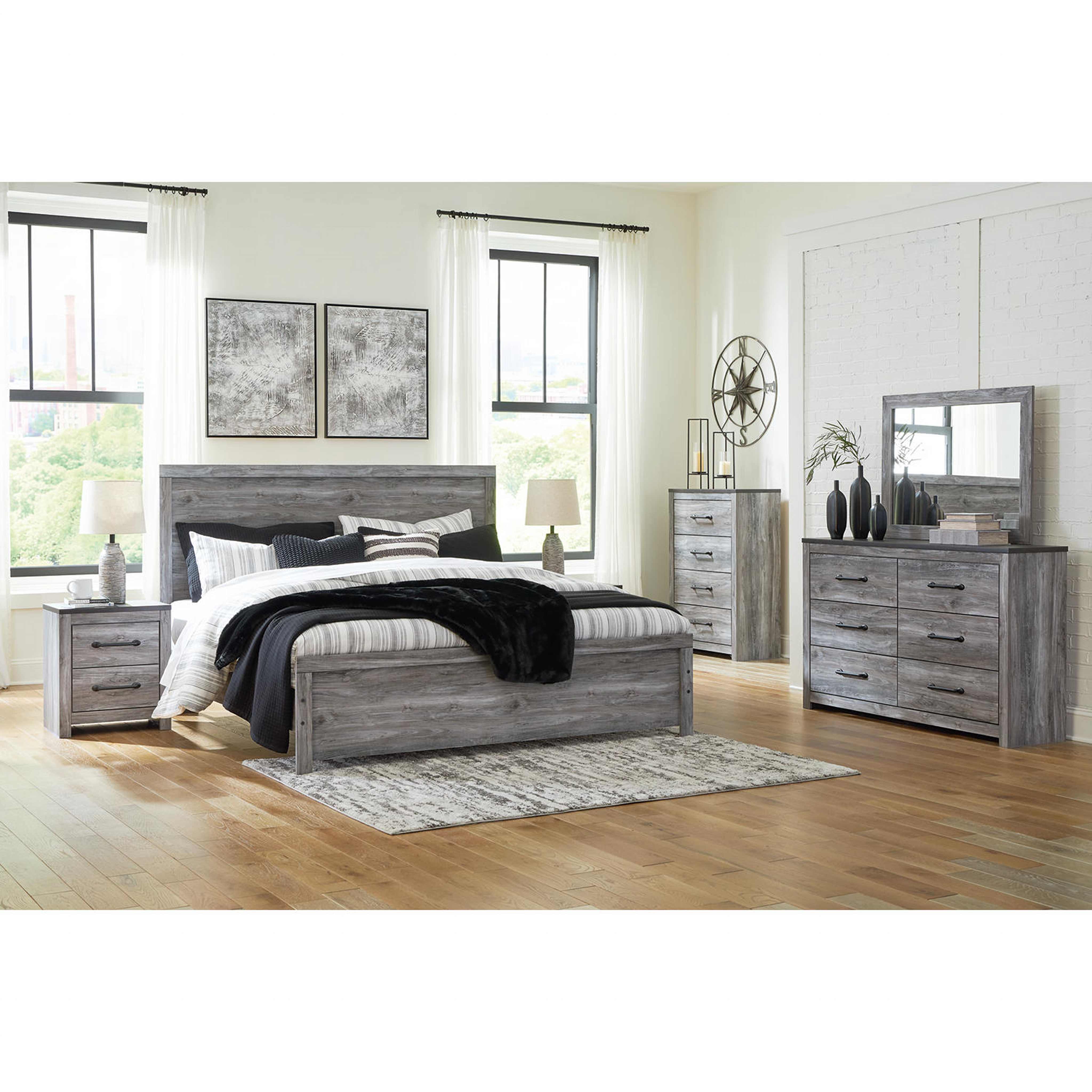 Bronyan King Panel Bed - Dark Gray - Image 3