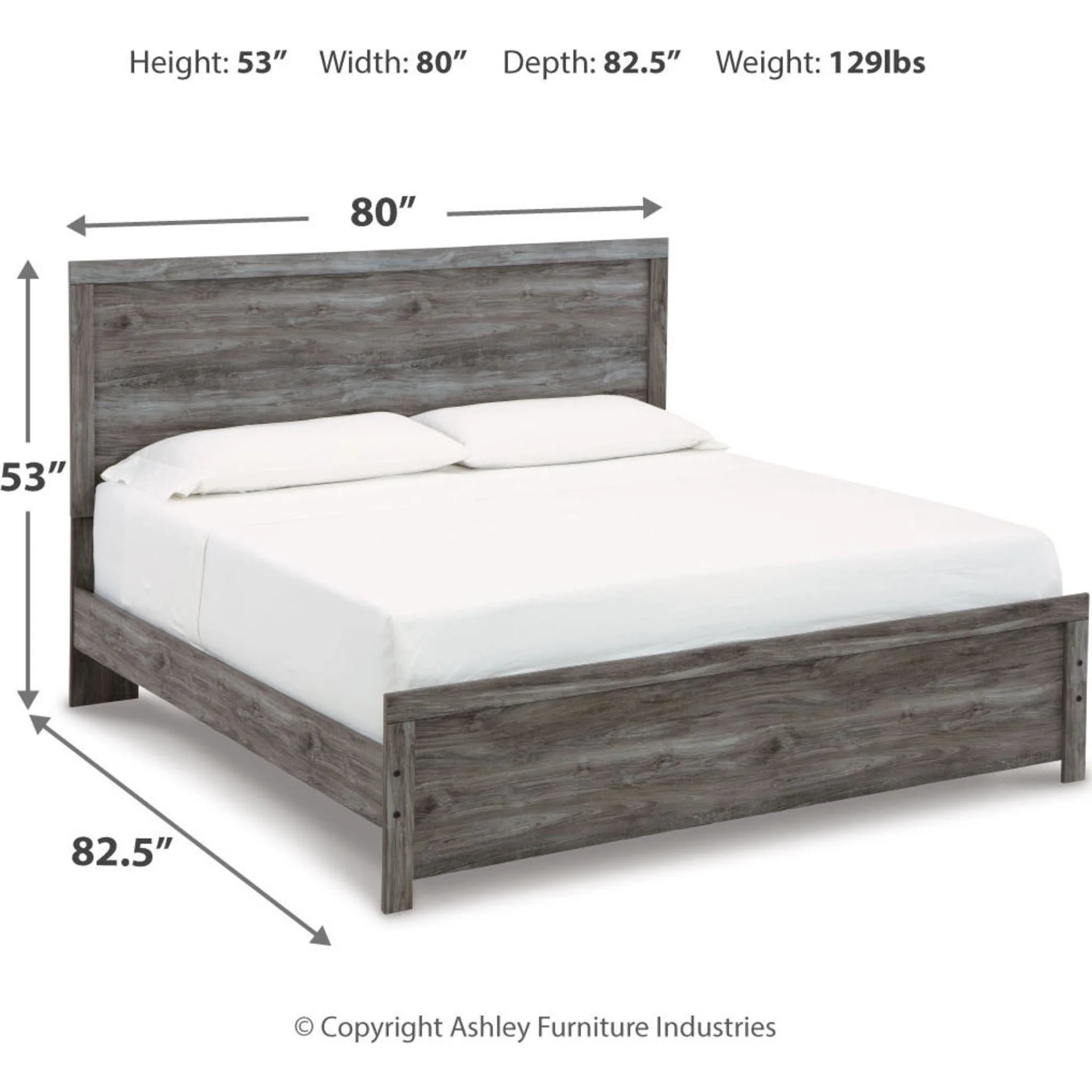 Bronyan King Panel Bed - Dark Gray - Image 4