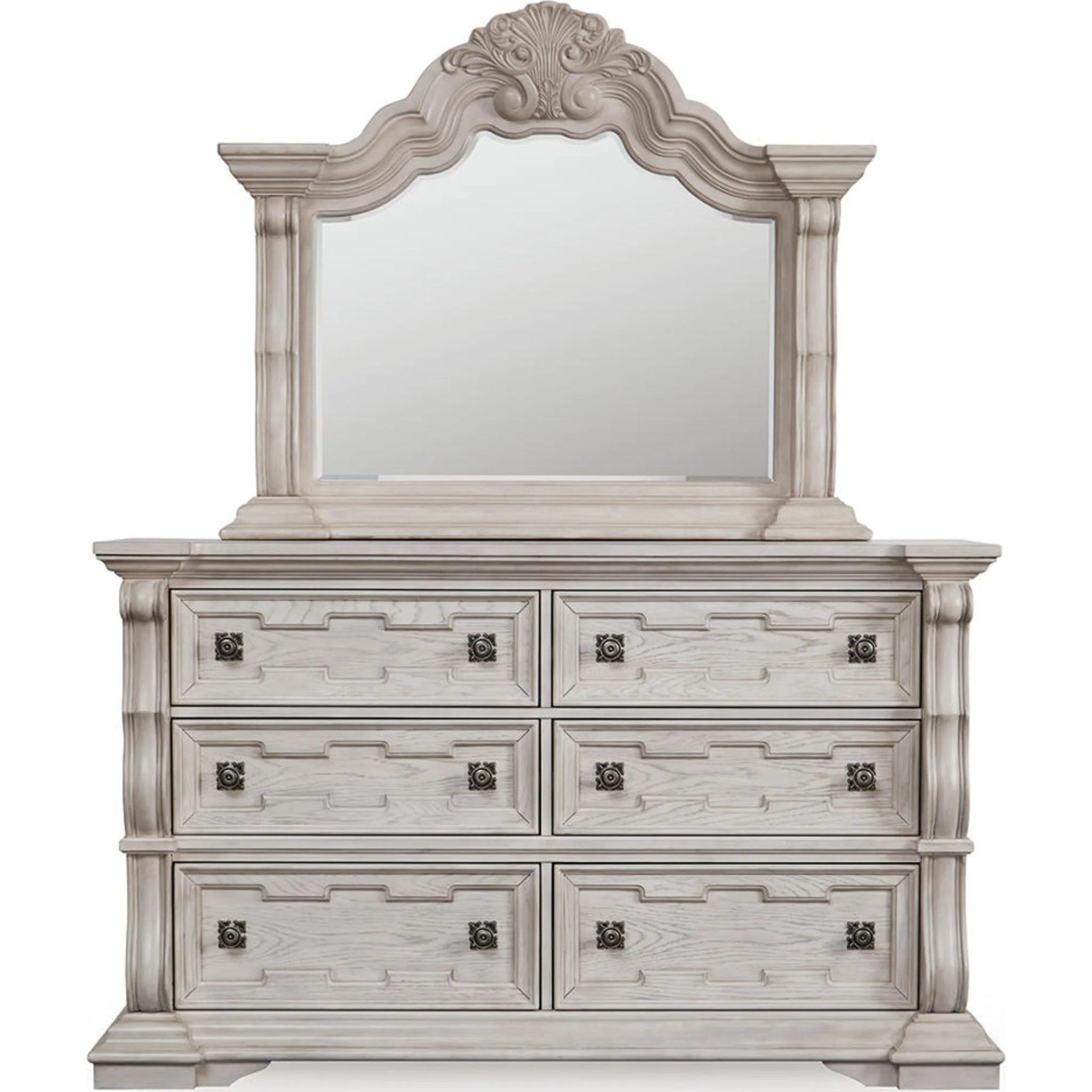 Bruchandi 6 Piece King Panel Bedroom - Antique White - Image 3