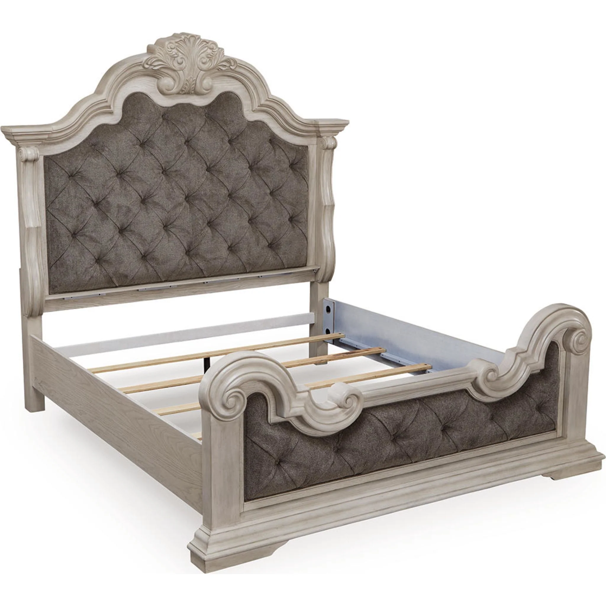 Bruchandi King Panel Bed - Antique White - Image 5