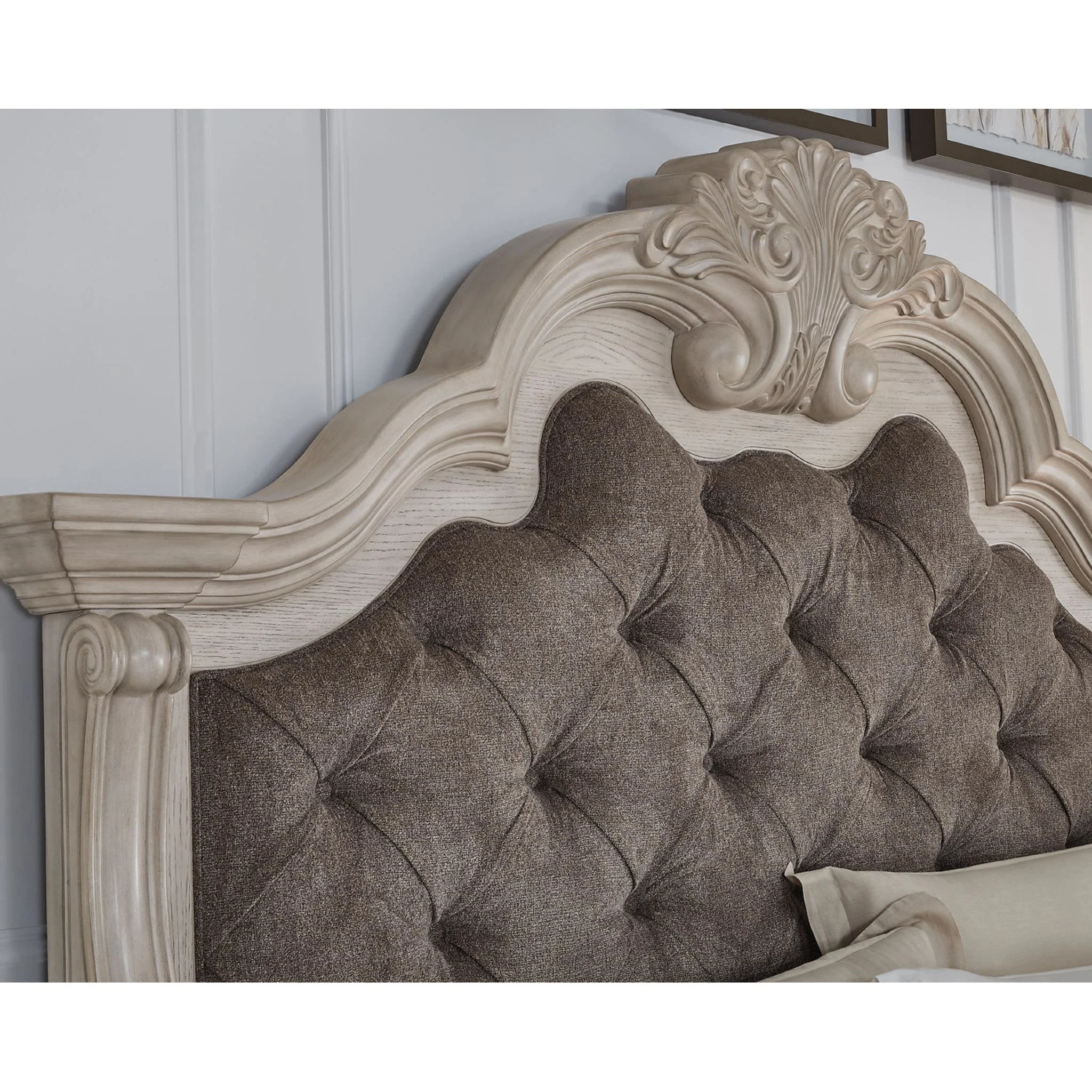Bruchandi King Panel Bed - Antique White - Image 7
