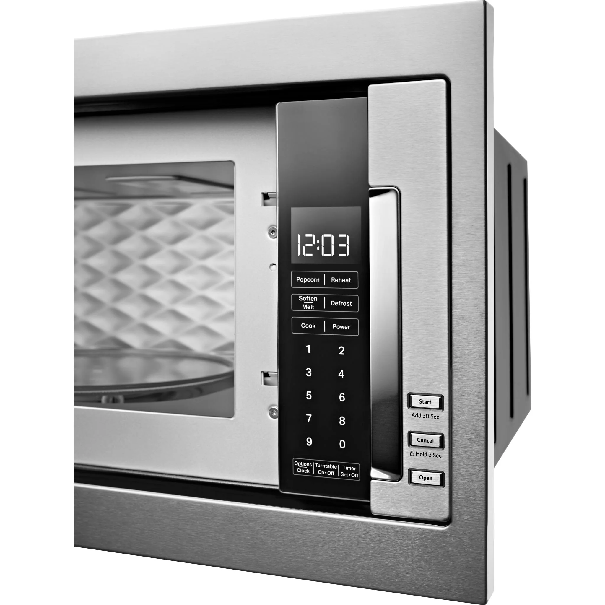 KitchenAid 900 Watt Built-In Low Profile Microwave with Slim Trim Kit -Stainless Steel (YKMBT5011KS) - Image 4