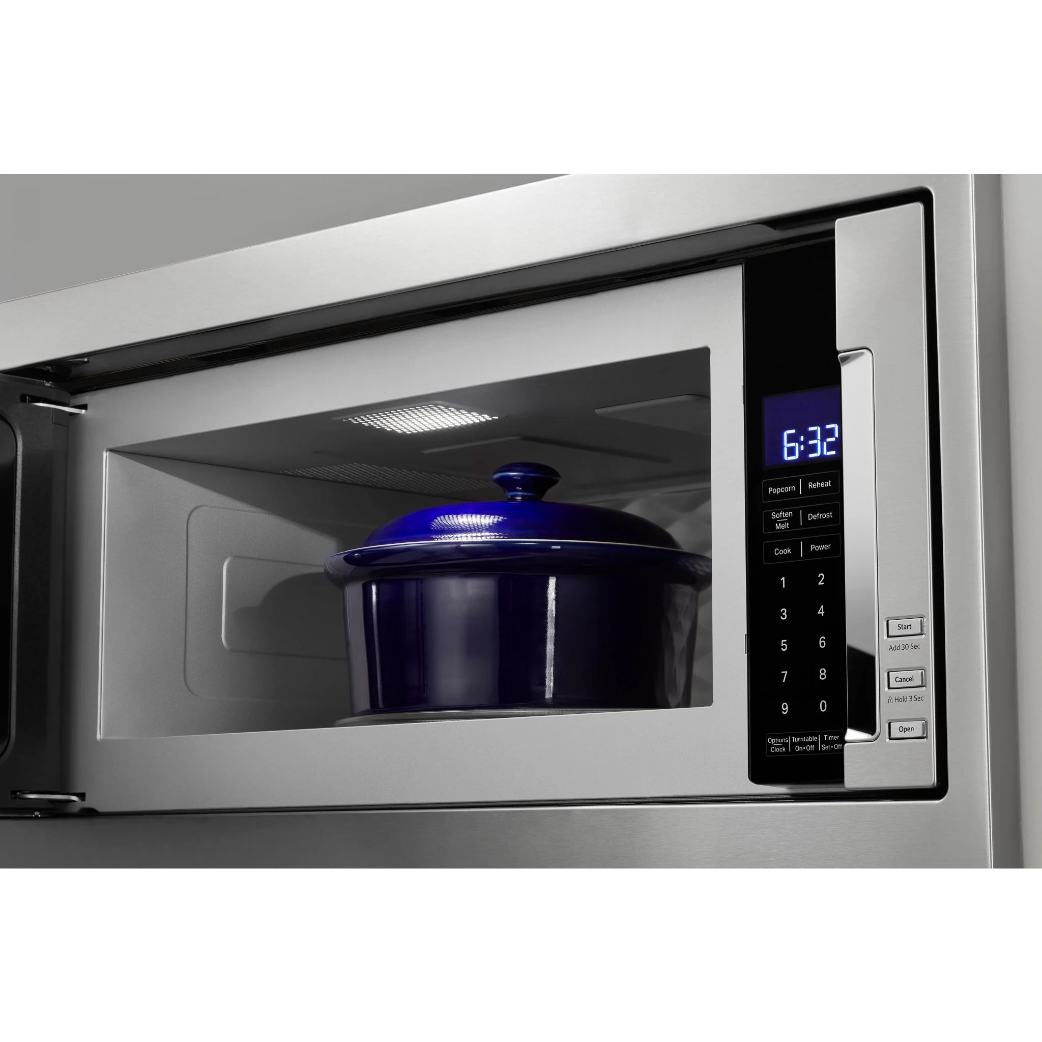 KitchenAid 900 Watt Built-In Low Profile Microwave with Slim Trim Kit -Stainless Steel (YKMBT5011KS) - Image 6