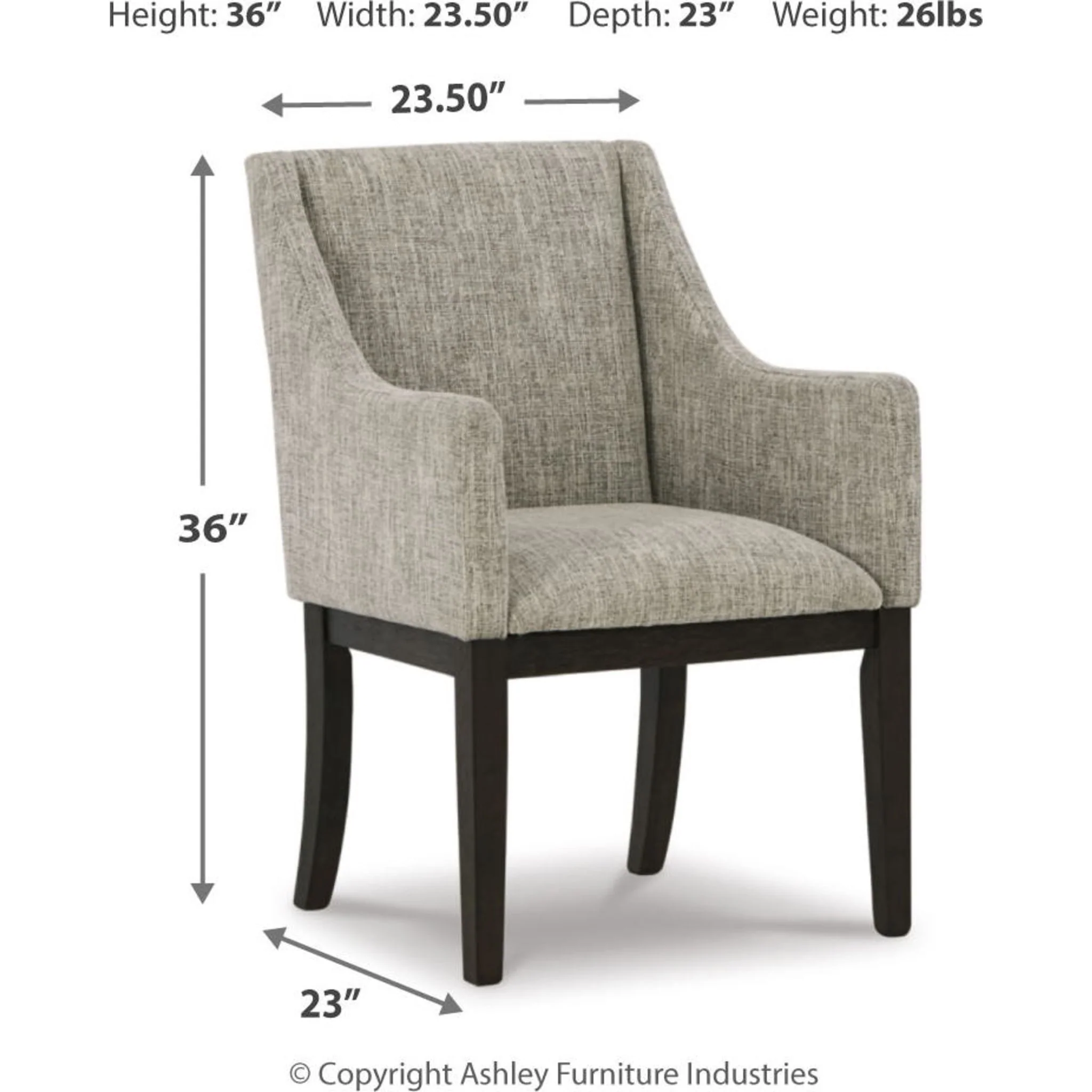 Burkhaus Arm Chair - Beige/Dark Brown - (D984-01A) - Image 14