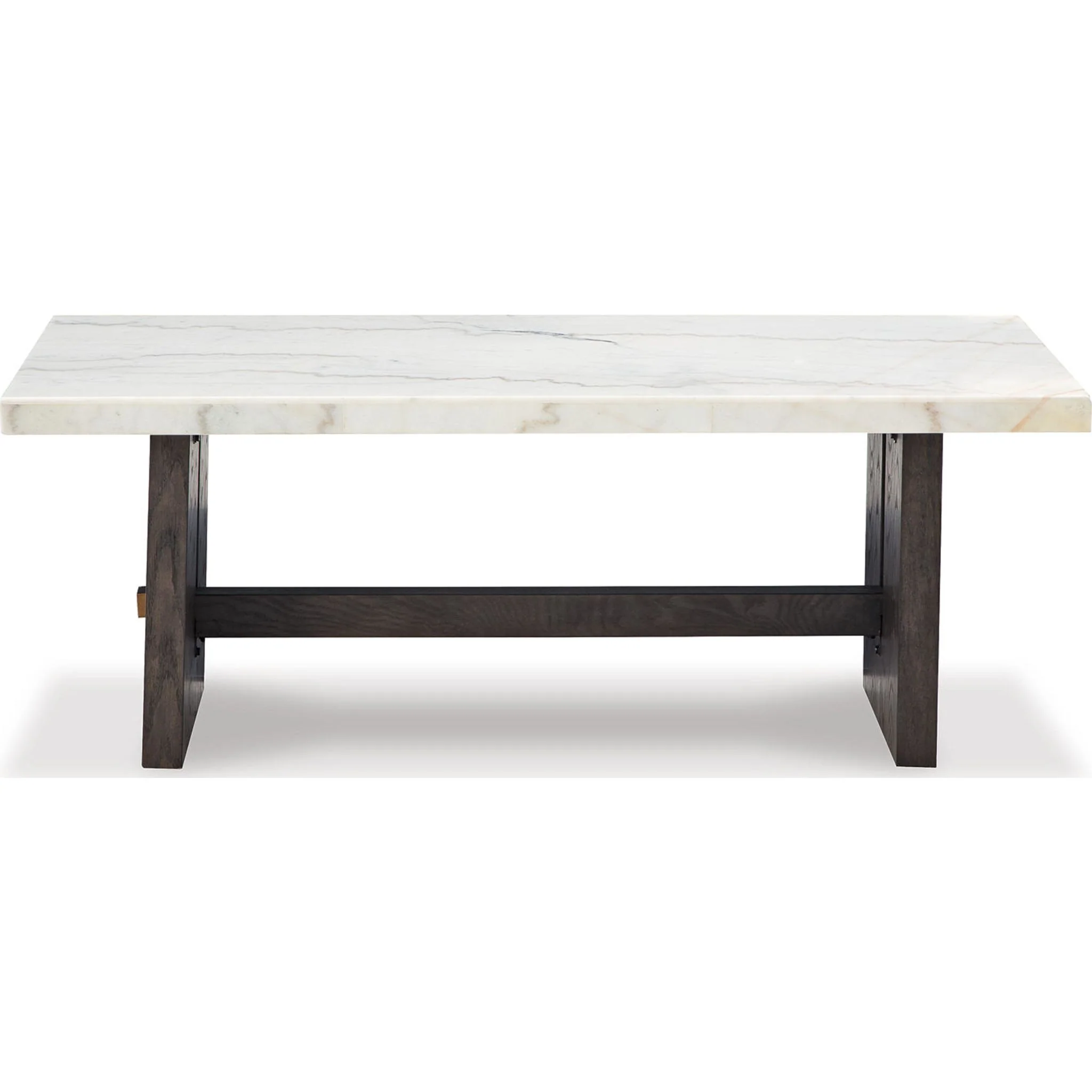 Burkhaus Coffee Table - White/Dark Brown - Image 5