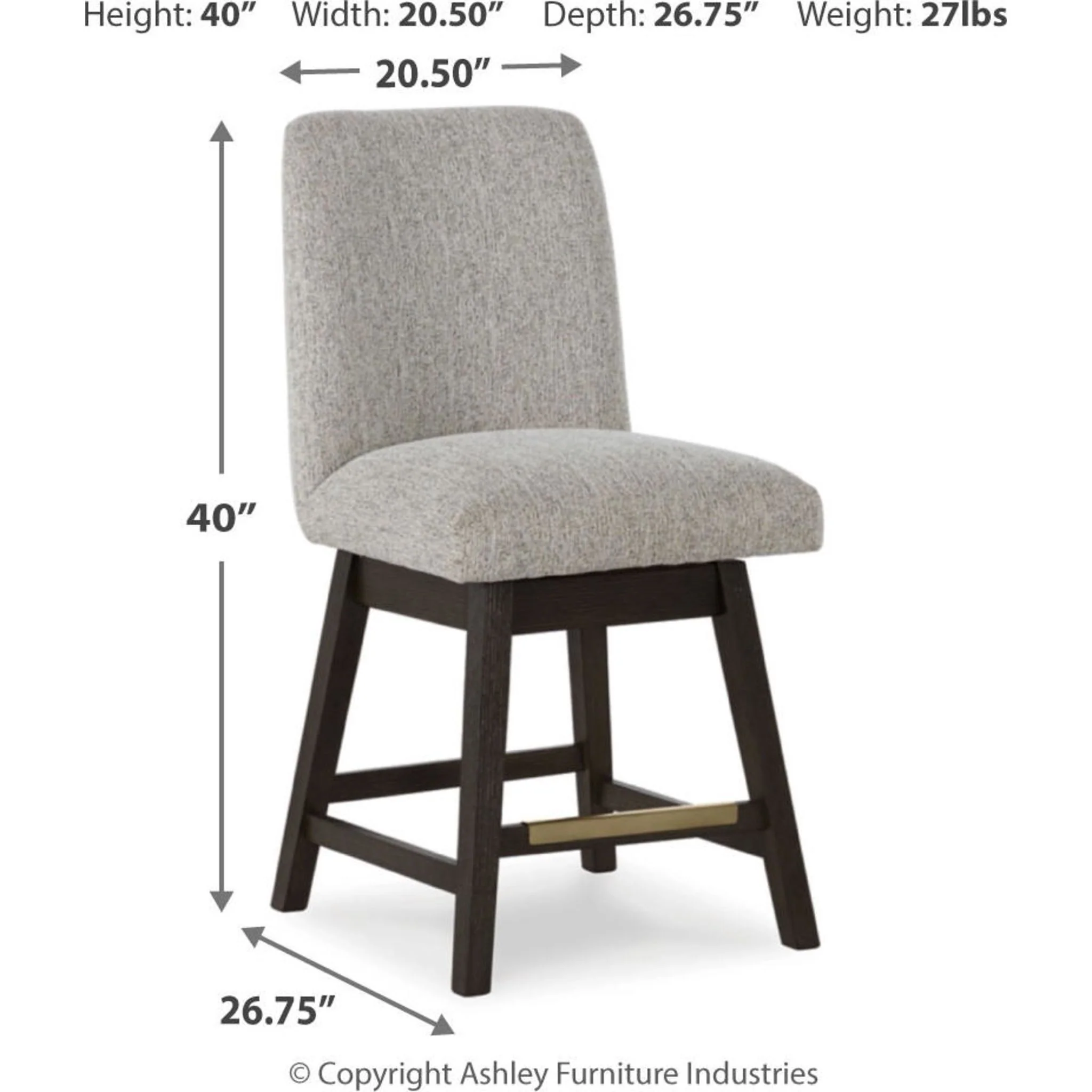 Burkhaus Counter Height Stool - Beige/Dark Brown - (D984-124) - Image 5