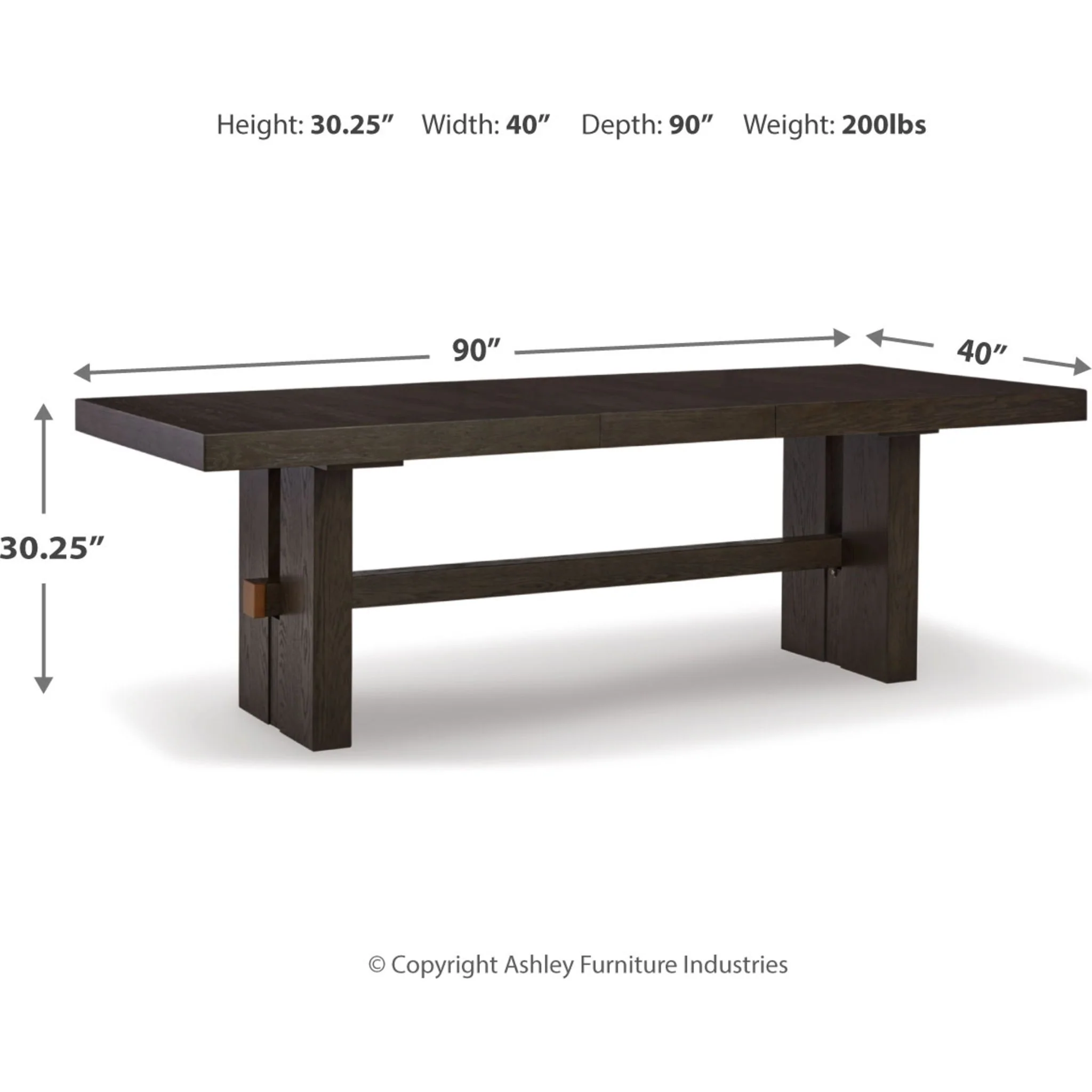 Burkhaus Dining Extension Table - Dark Brown - (D984-45) - Image 10