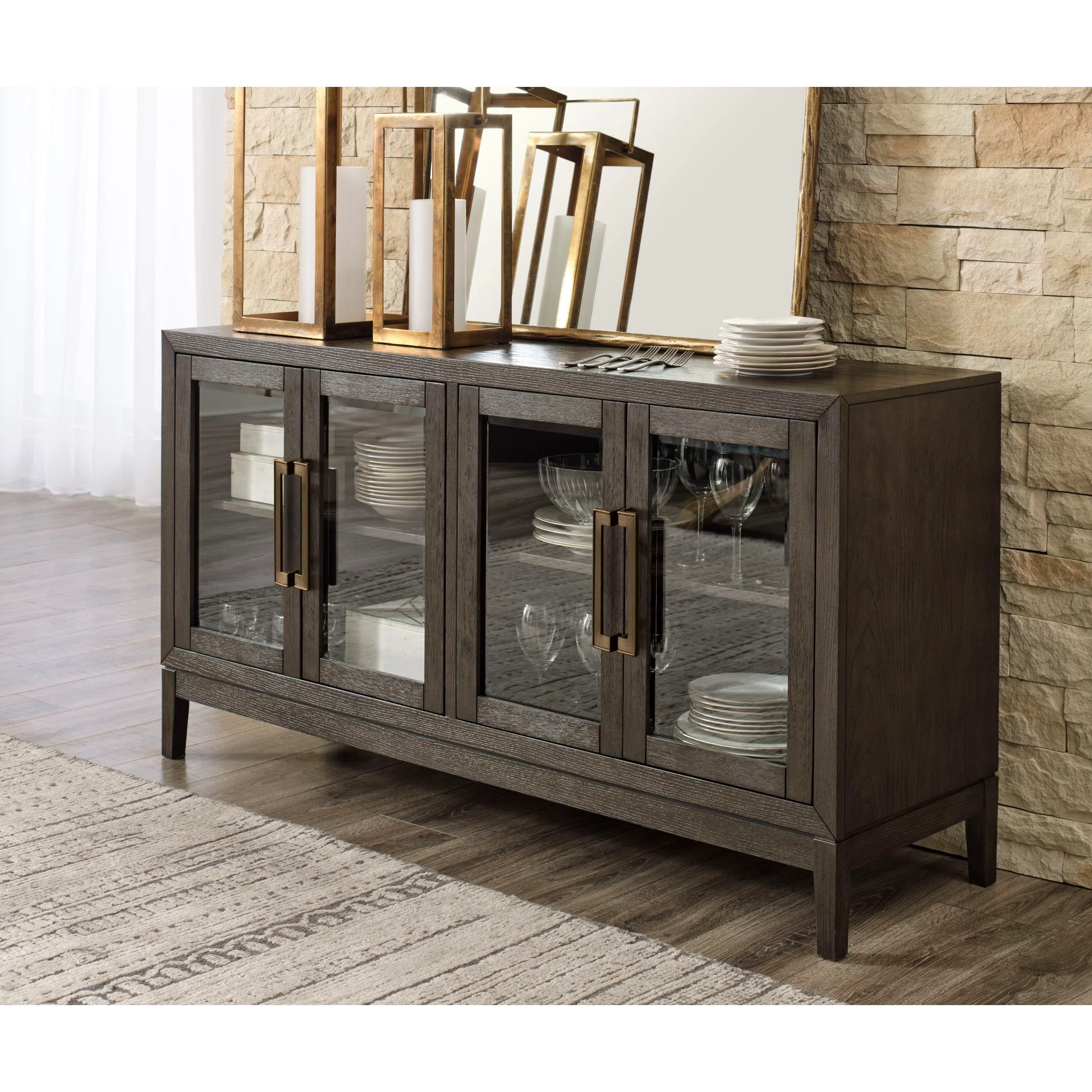 Burkhaus Dining Server - Dark Brown - (D984-60) - Image 2