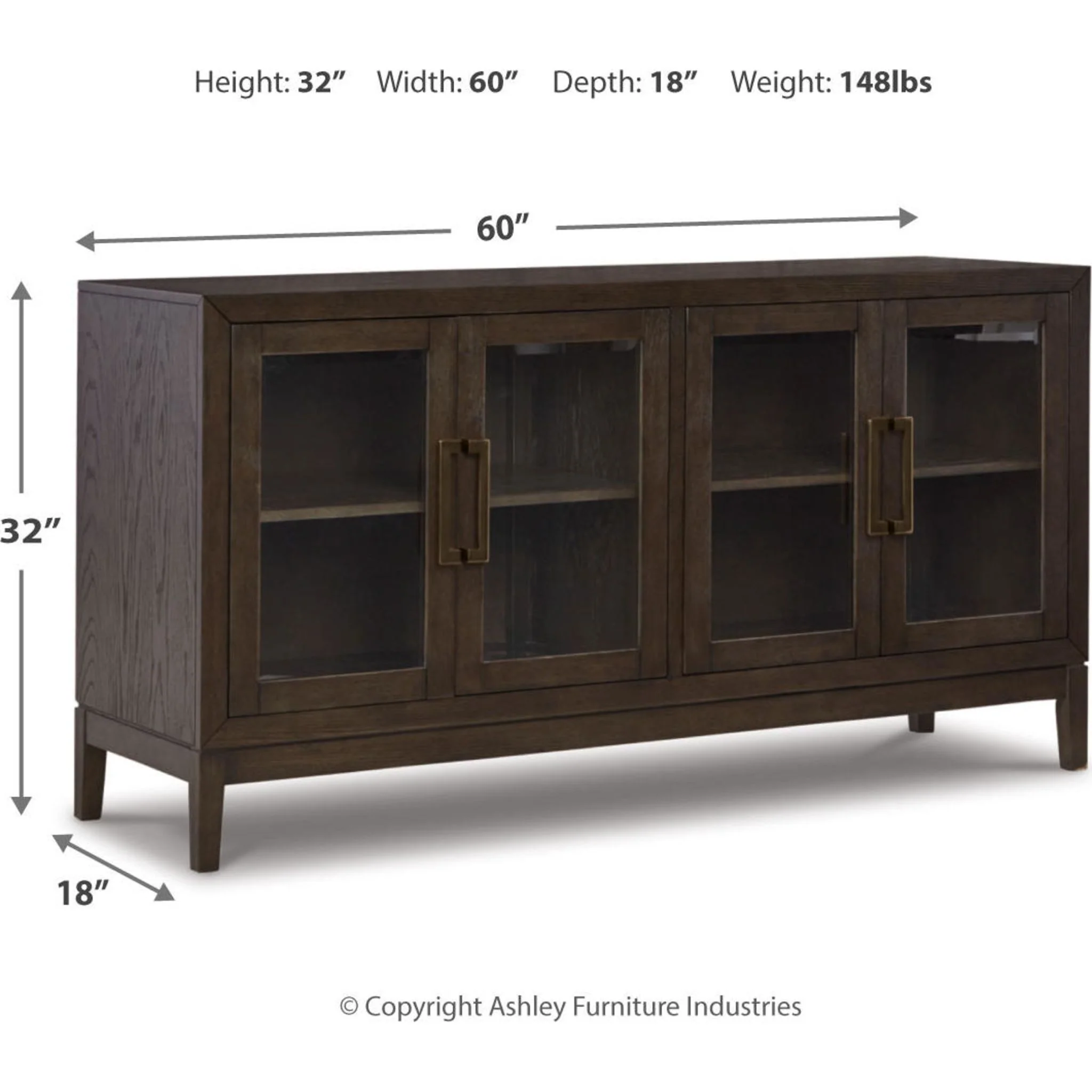 Burkhaus Dining Server - Dark Brown - (D984-60) - Image 9