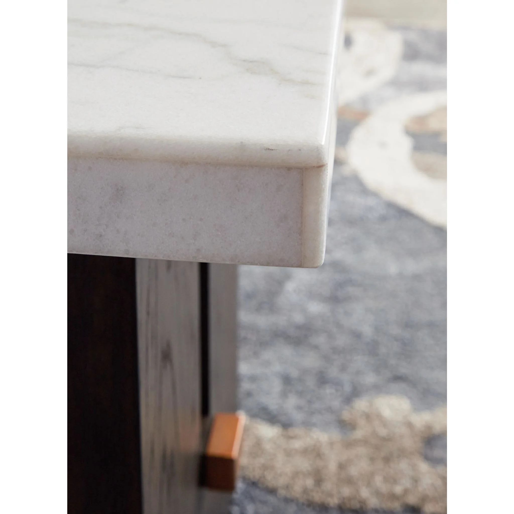Burkhaus End Table - White/Dark Brown - Image 6