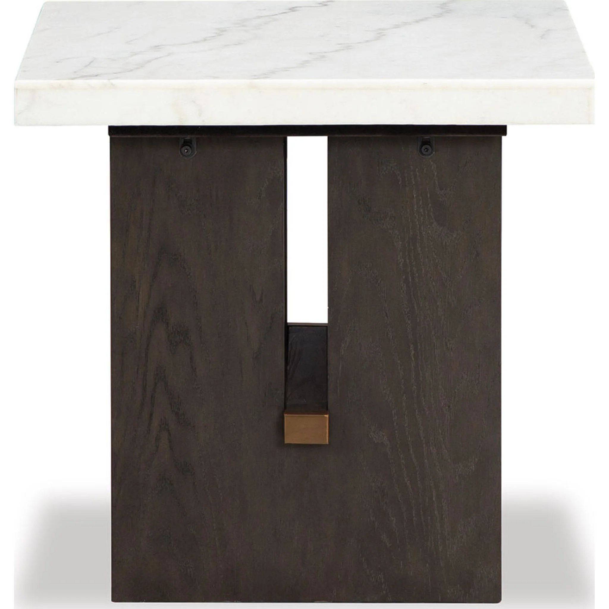 Burkhaus End Table - White/Dark Brown - Image 8