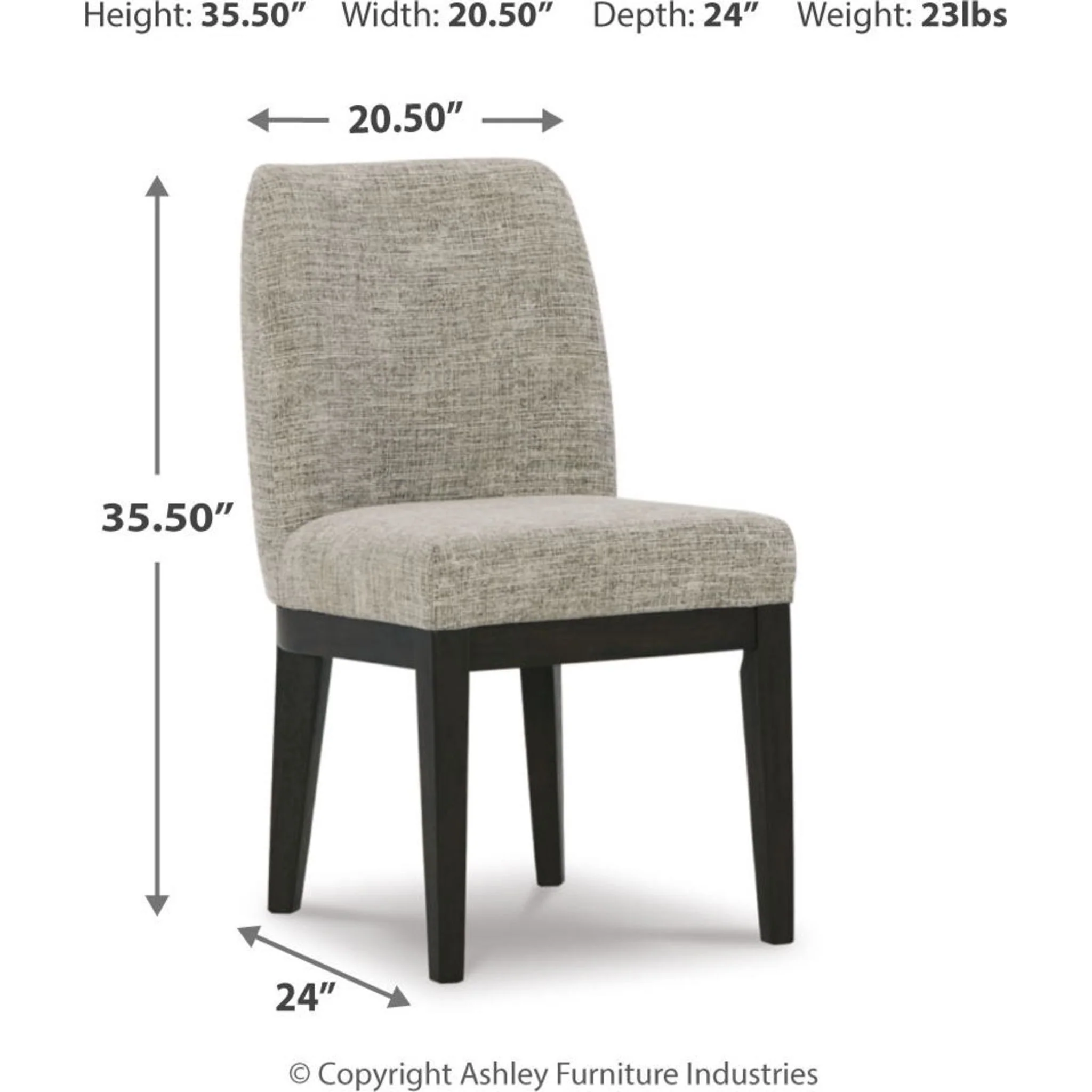 Burkhaus Side Chair - Beige/Dark Brown - (D984-01) - Image 11