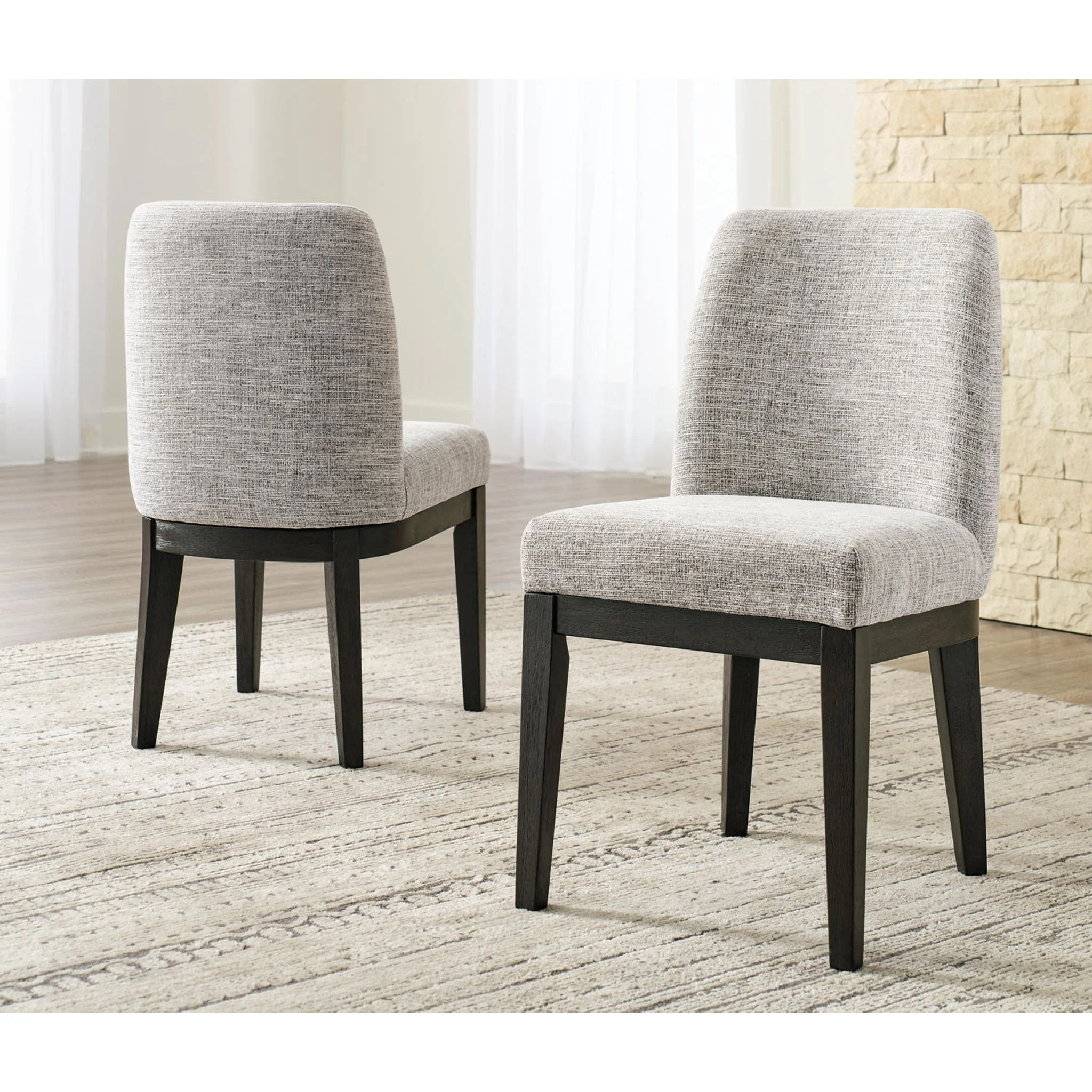 Burkhaus Side Chair - Beige/Dark Brown - (D984-01) - Image 9