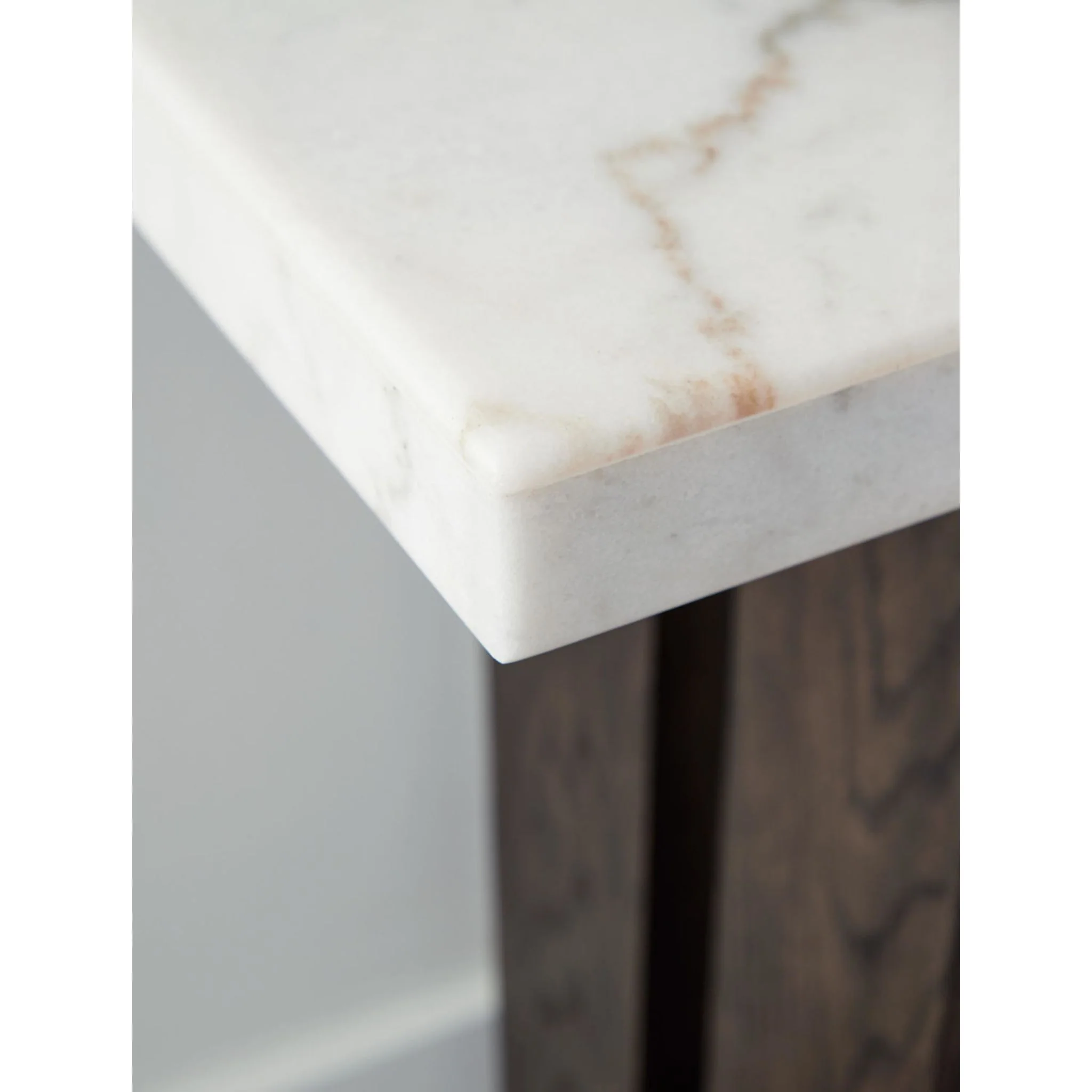 Burkhaus Sofa Table - White/Dark Brown - Image 5