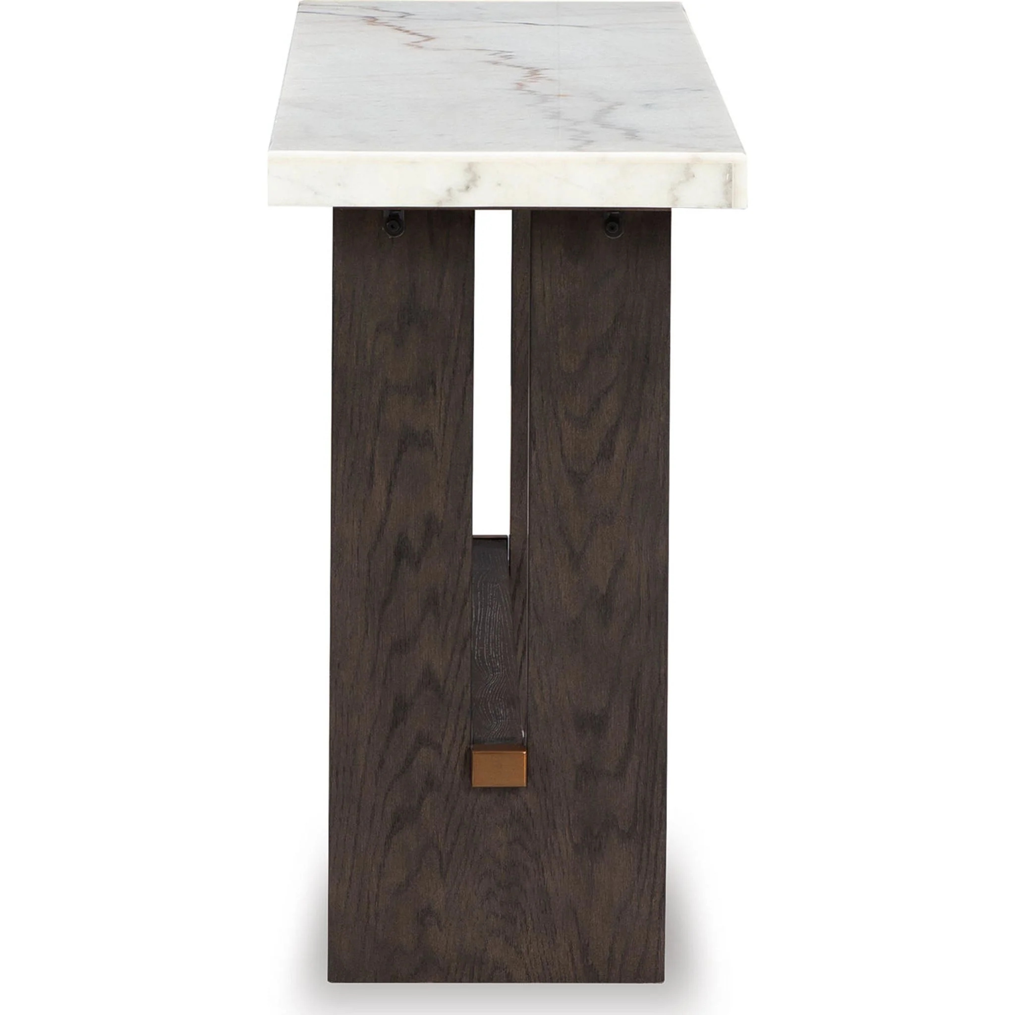 Burkhaus Sofa Table - White/Dark Brown - Image 7