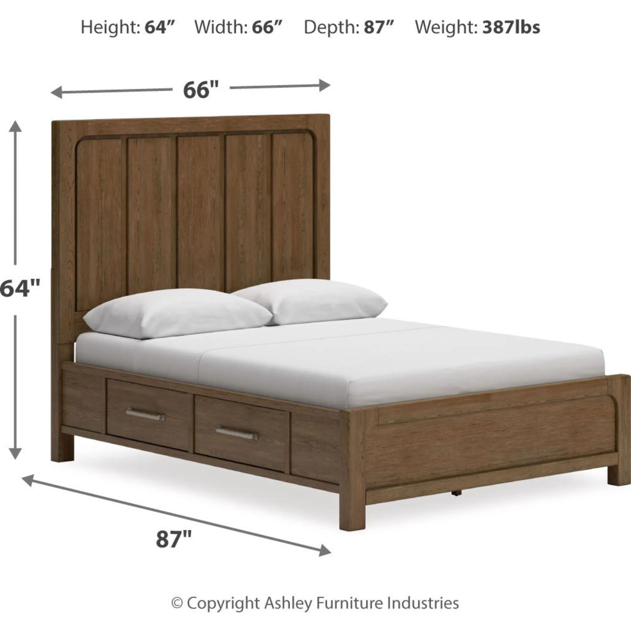 Cabalynn Storage Bed- Light Brown - Image 14