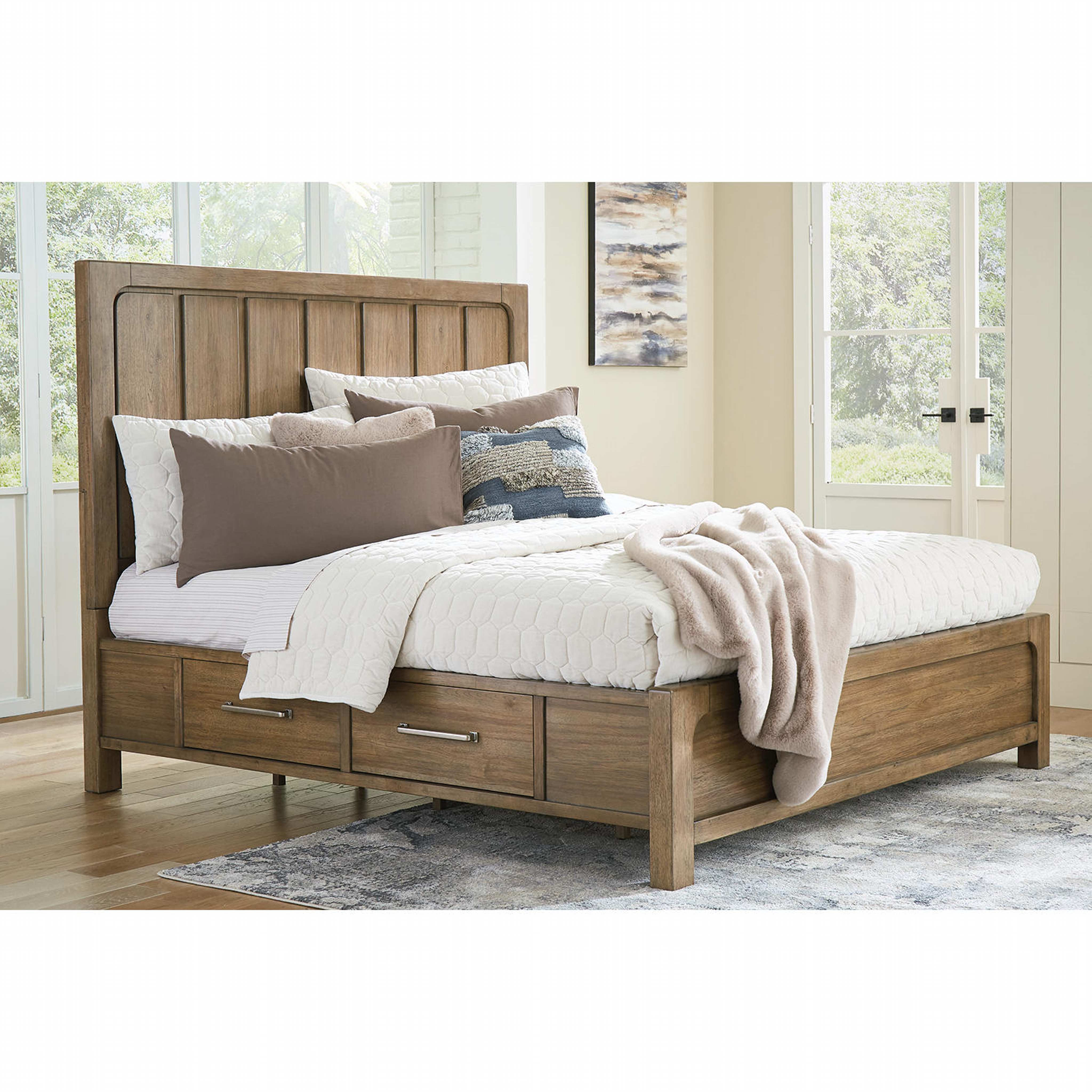 Cabalynn 6 Piece Storage Bedroom - Light Brown - Image 40