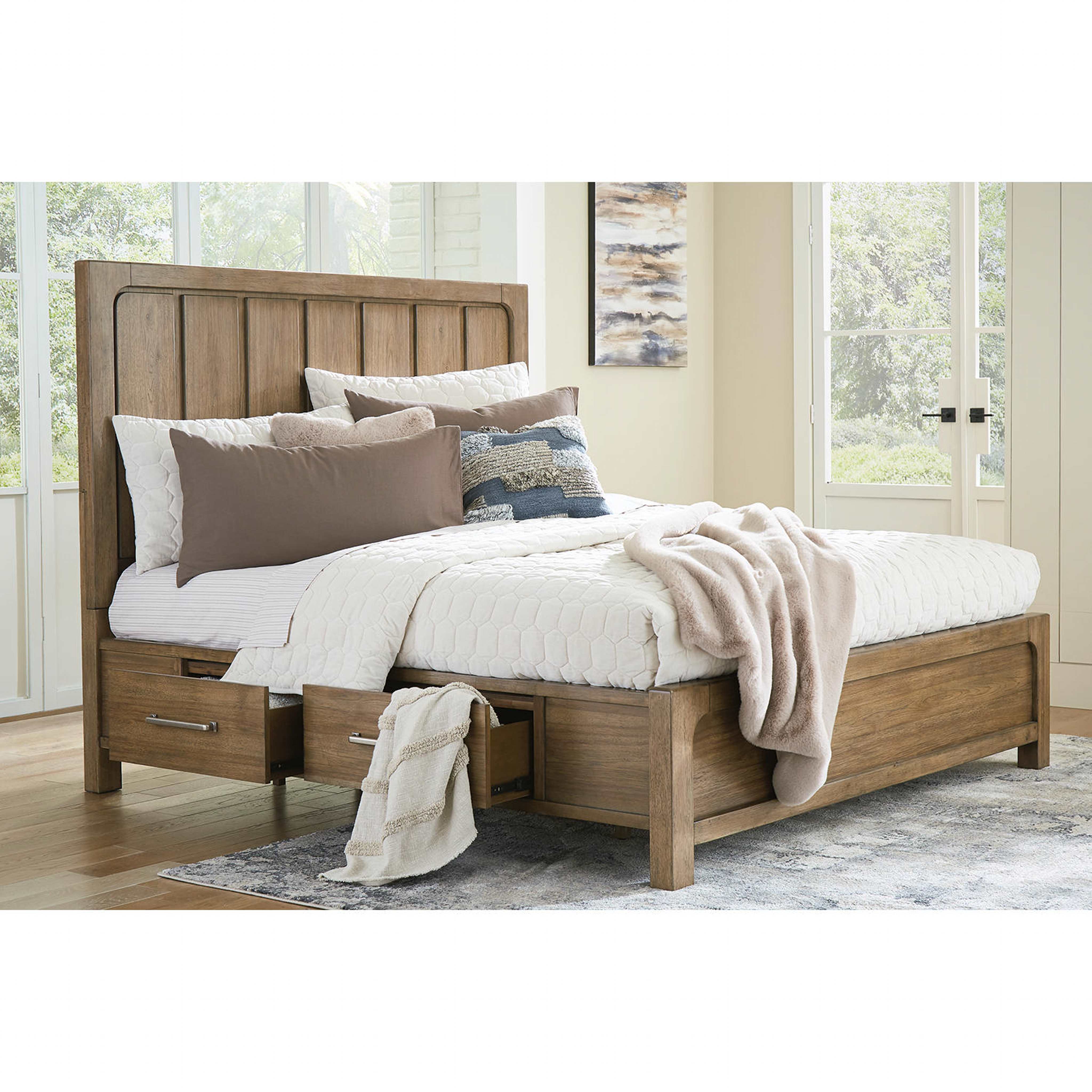 Cabalynn 6 Piece Storage Bedroom - Light Brown - Image 41