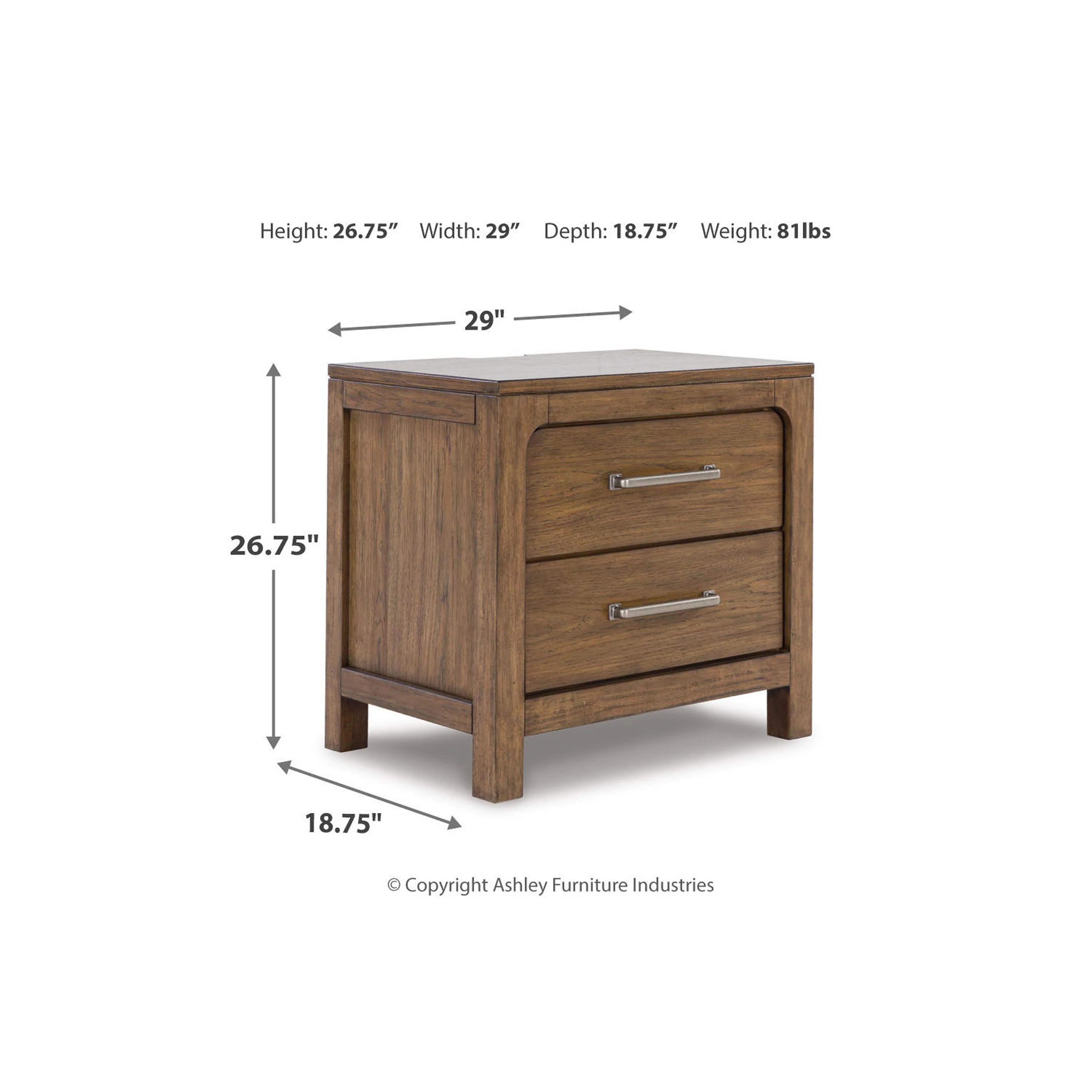 Cabalynn 6 Piece Storage Bedroom - Light Brown - Image 56