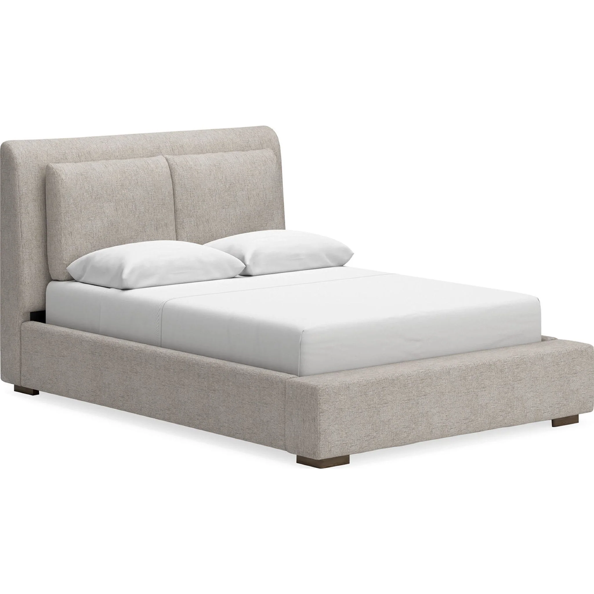 Cabalynn 6 Piece Upholstered Bedroom - Light Brown - Image 11