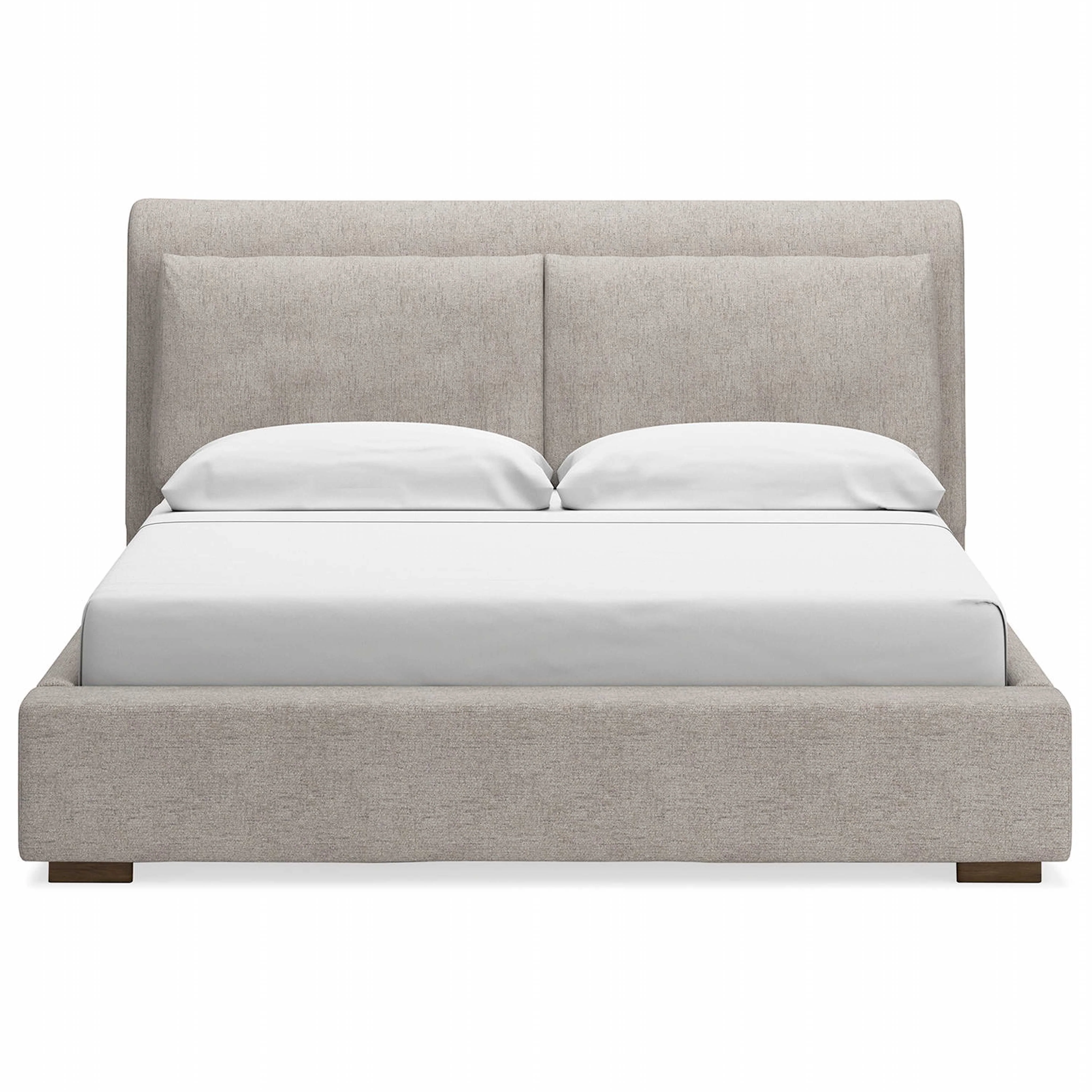 Cabalynn 6 Piece Upholstered Bedroom - Light Brown - Image 42
