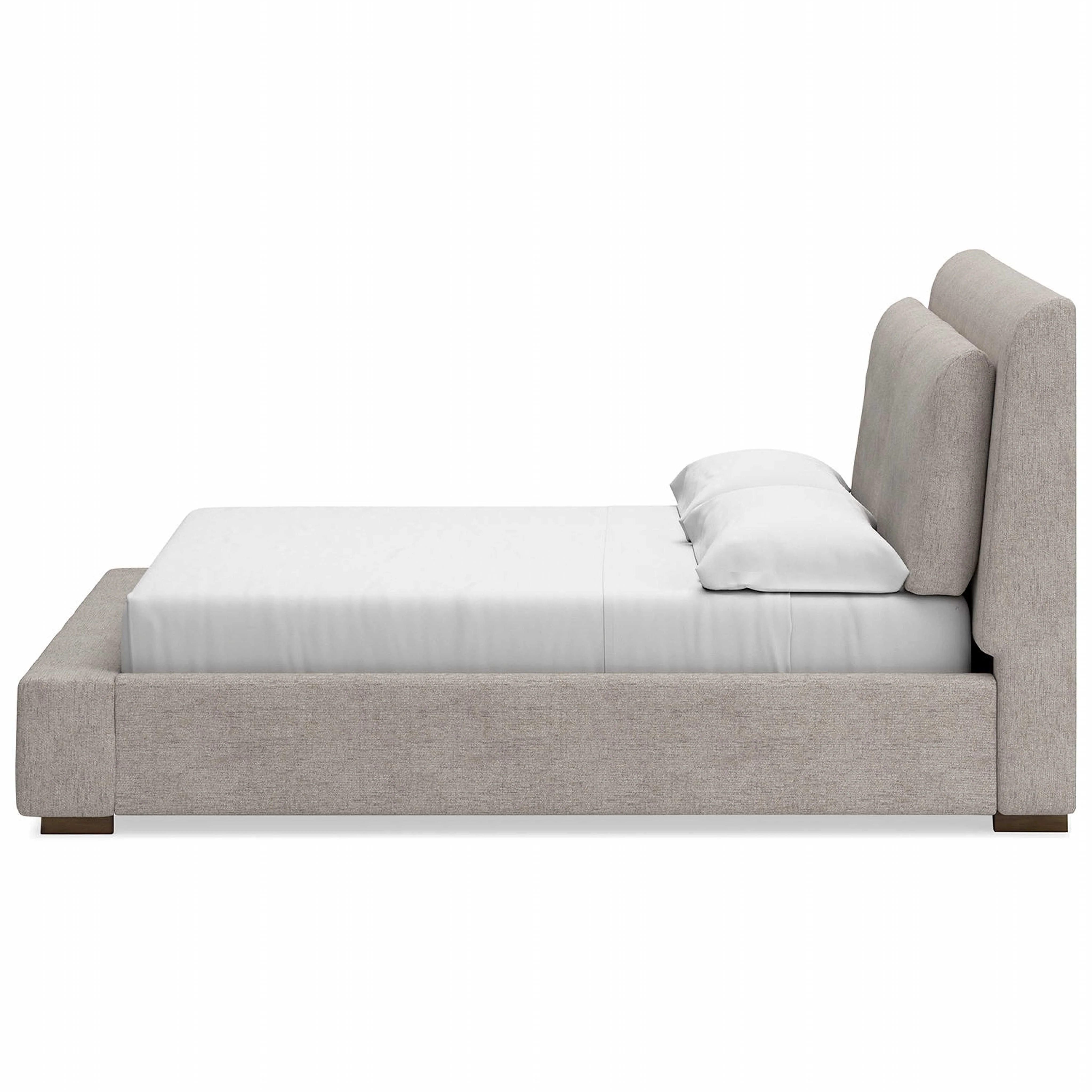 Cabalynn 6 Piece Upholstered Bedroom - Light Brown - Image 43